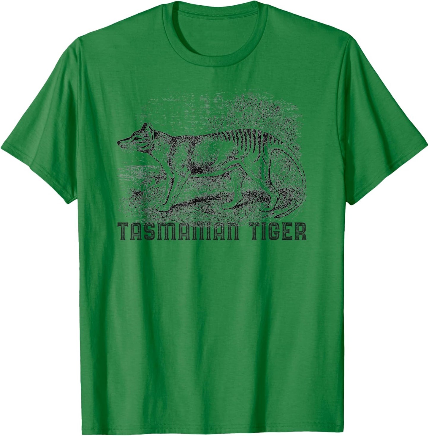 Tasmanian Wolf Tiger Thylacine Australian Extinction Gift T-Shirt - T-Shirt | Irish Green