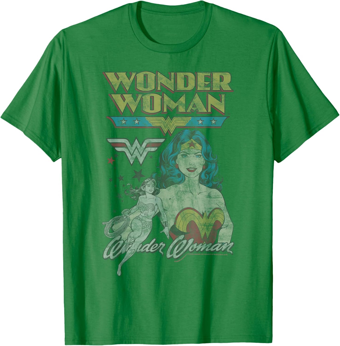 DC Comics Wonder Woman Vintage Small T-Shirt - T-Shirt | Irish Green