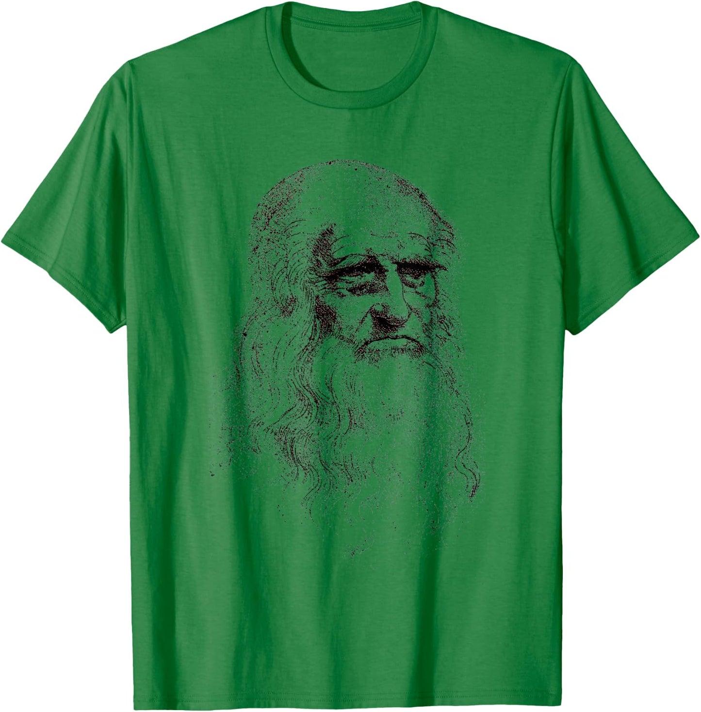 Leonardo Da Vinci portrait Davinci Science Art T-Shirt - T-Shirt | Irish Green