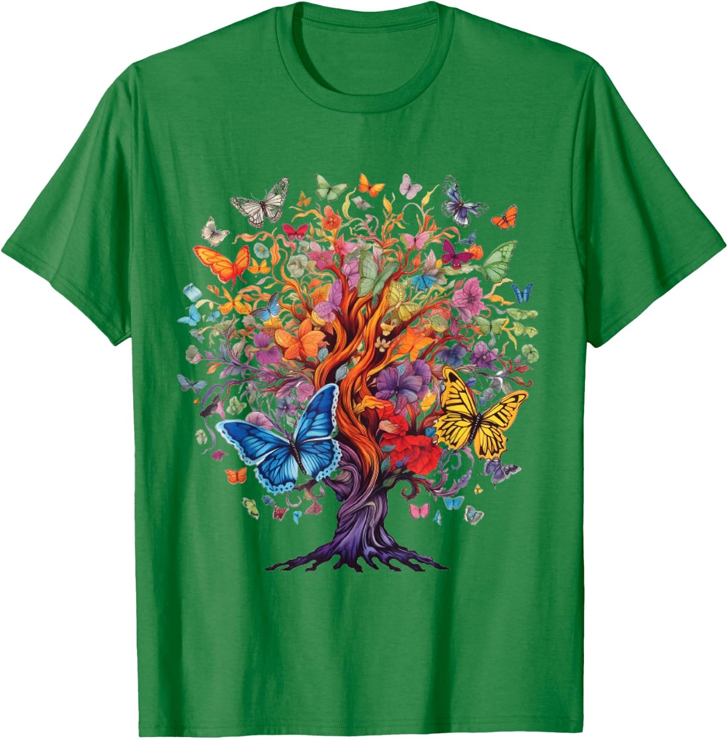 butterfly shirt with flowers, fashion , Gift T-Shirt - T-Shirt | Irish Green