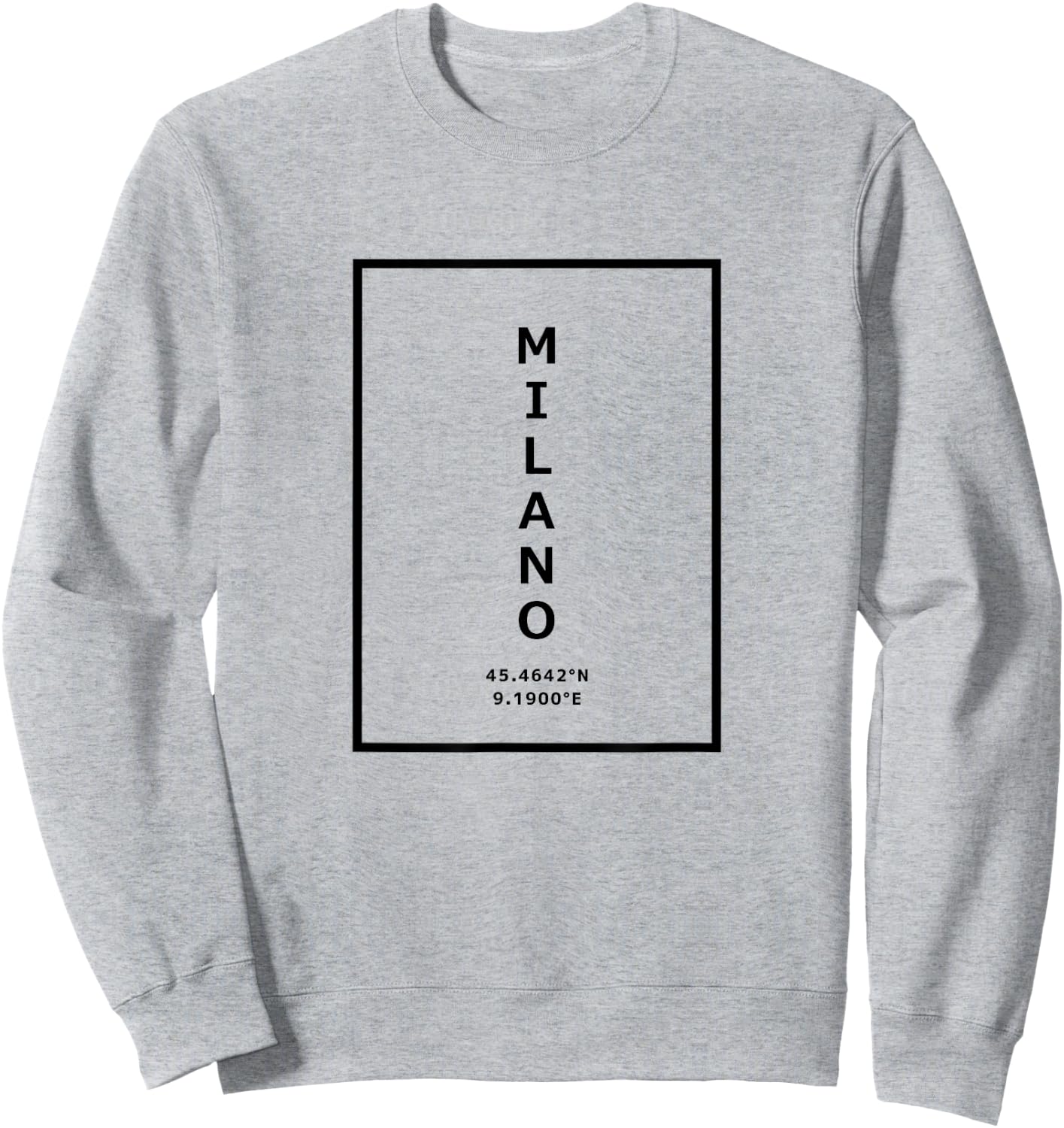 Milano Italy Coordinates Minimalist Sweatshirt - Sweatshirt | Ash