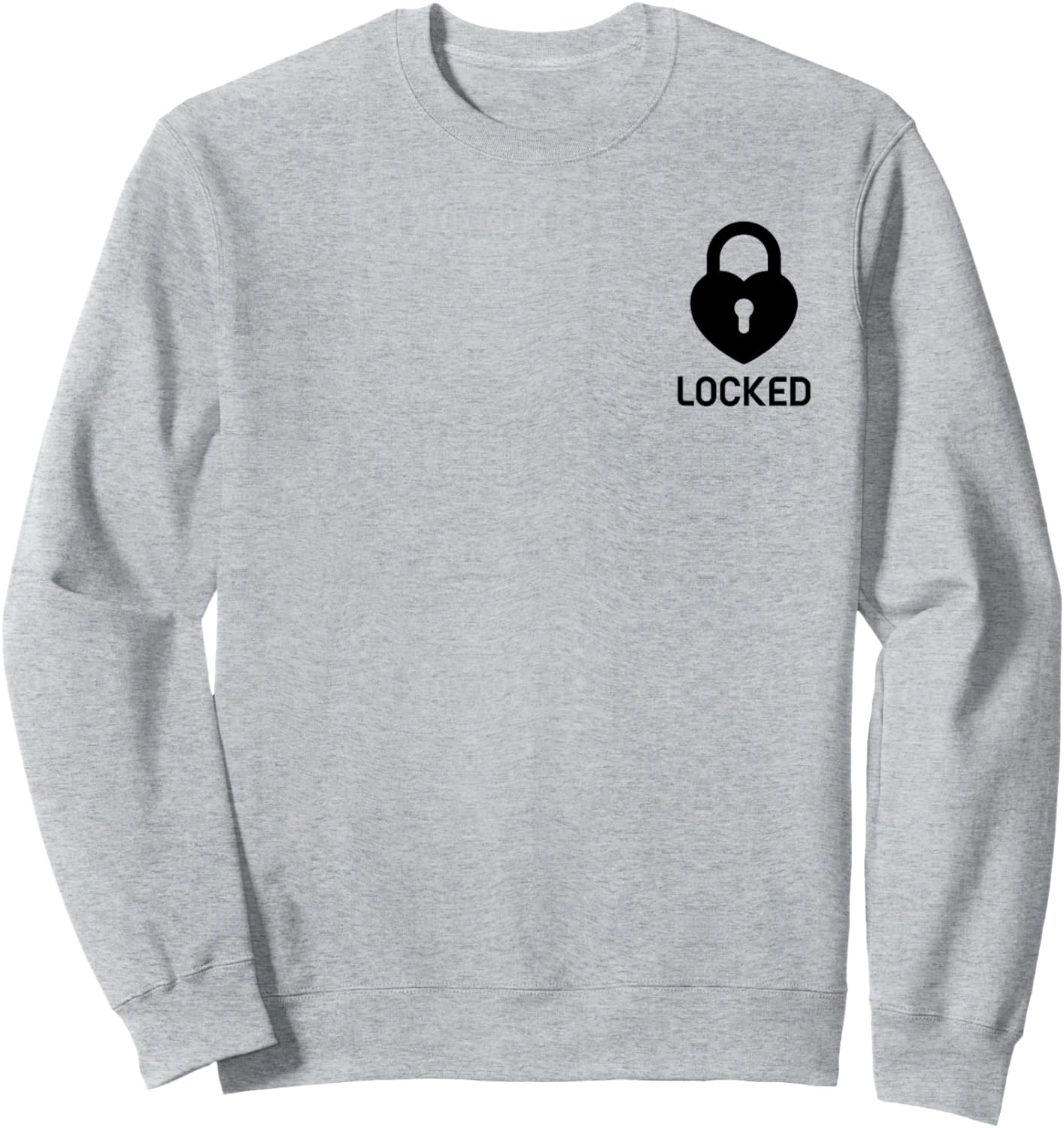 Heart locked design in the pocket Sweatshirt - Sweatshirt | Ash