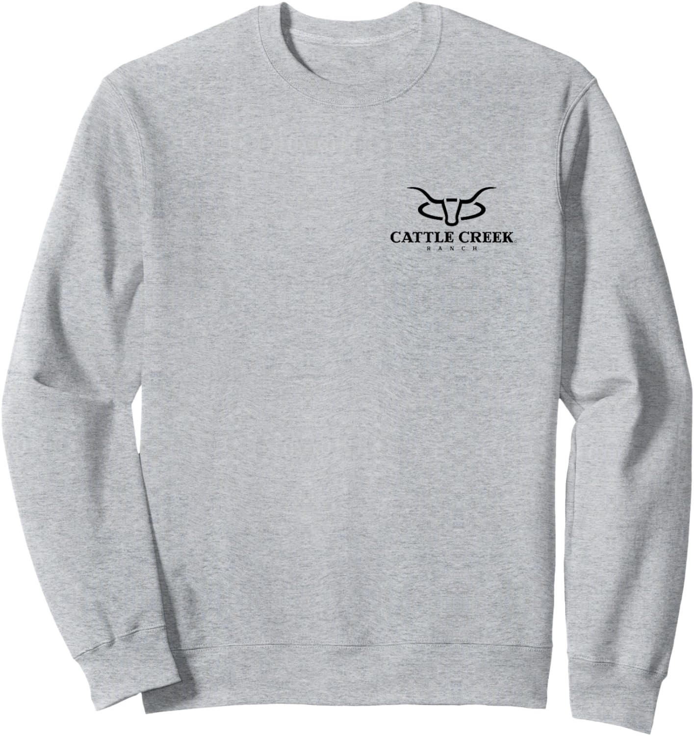Cattle Creek Original Ranching Slate Grey - Black Logo Sweatshirt - Sweatshirt | Ash