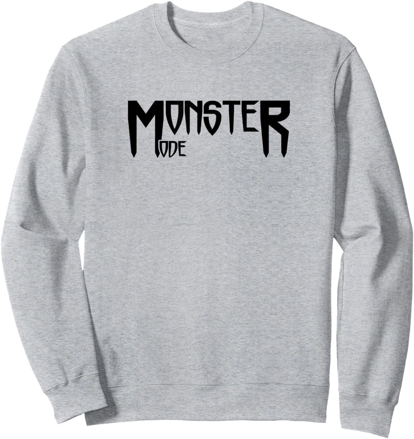 MONSTER MODE - Gym Fitness Workout Motivation Design E459 Sweatshirt - Sweatshirt | Ash