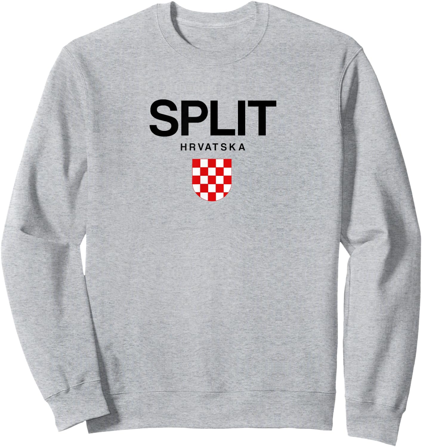 Split Croatian Pride Croatia Sweatshirt - Sweatshirt | Ash