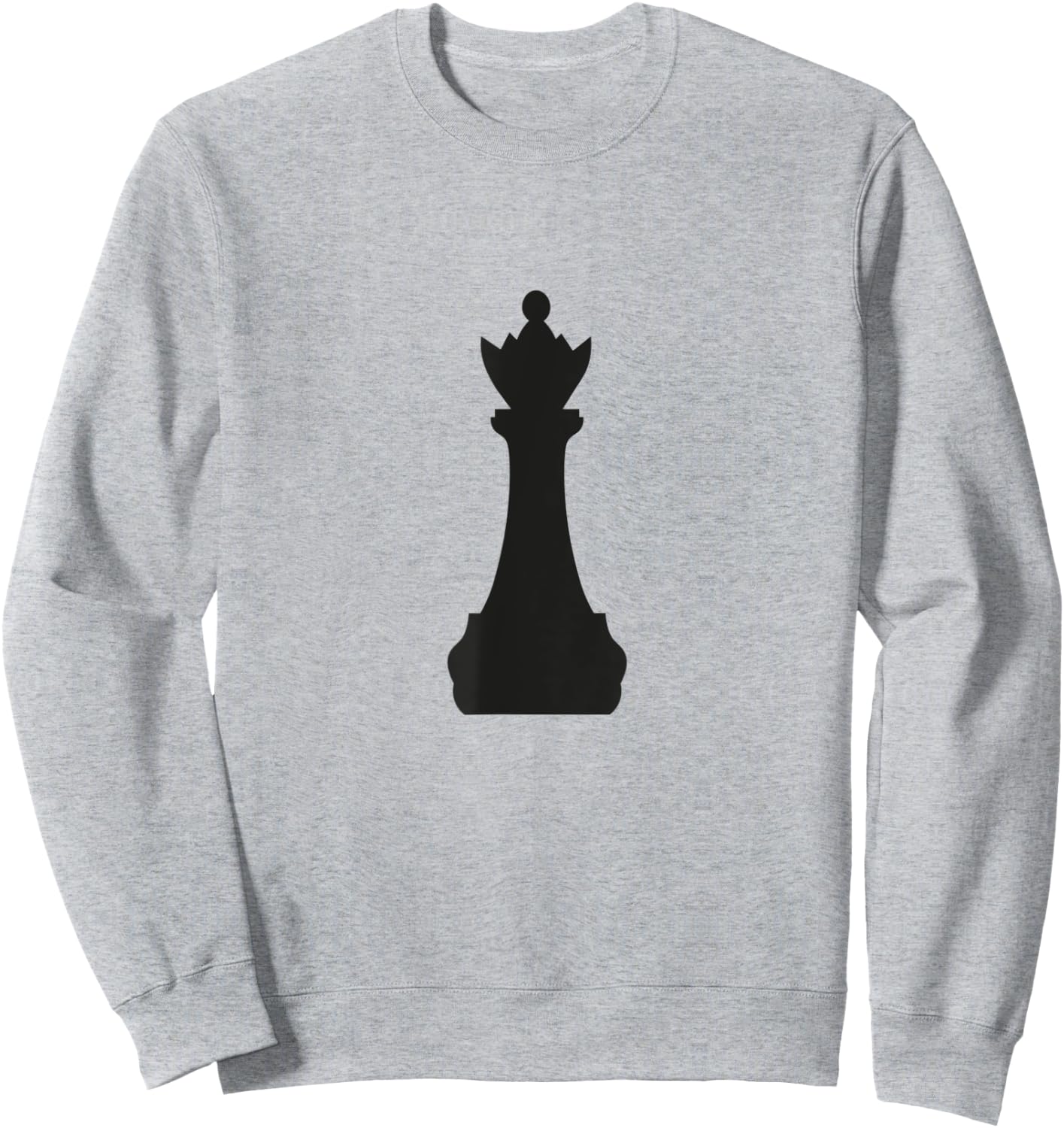 Black Queen Chess Piece Halloween Costume Sweatshirt - Sweatshirt | Ash