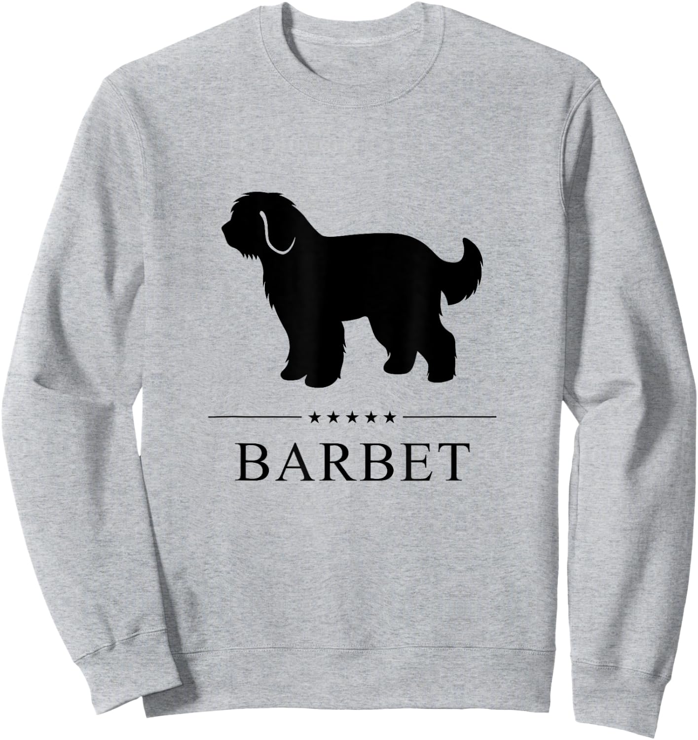 Barbet Dog Black Silhouette Sweatshirt - Sweatshirt | Ash