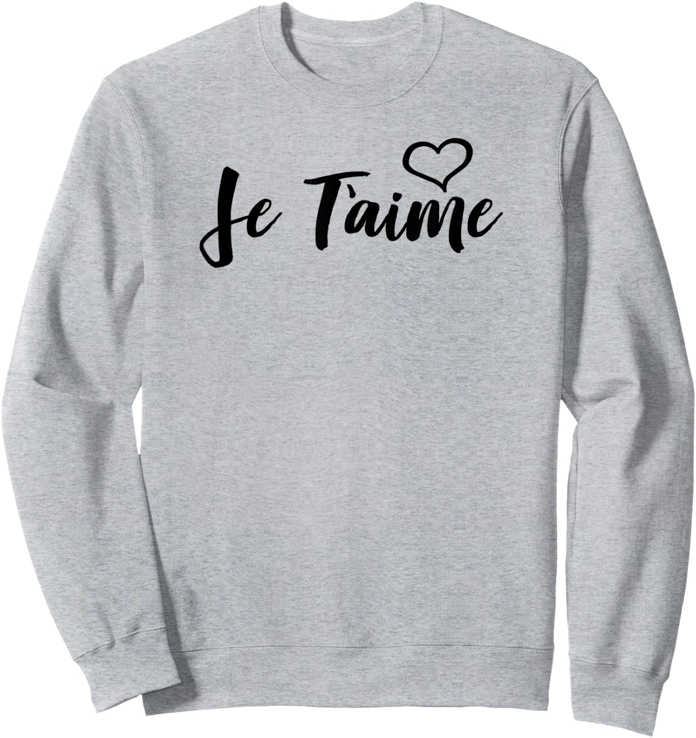 Je T'aime Heart French Sweatshirt - Sweatshirt | Ash