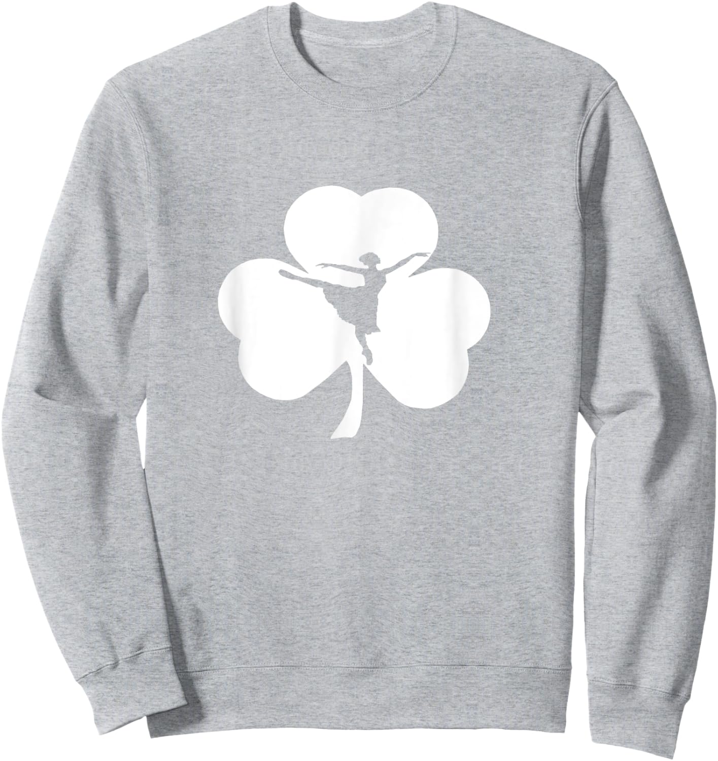 ballerina Irish Shamrock - Ballet St Patrick's Day Sweatshirt - Sweatshirt | Ash