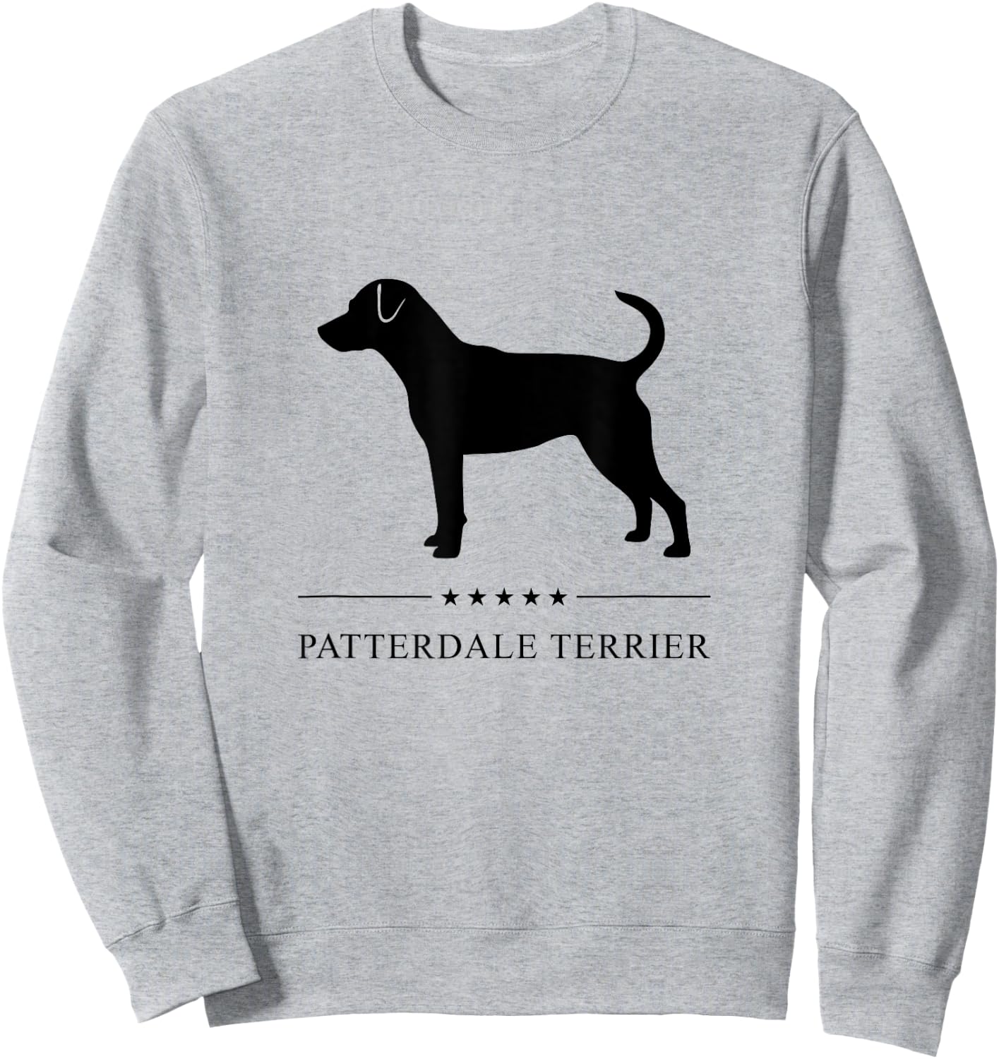 Patterdale Terrier Dog Black Silhouette Women Girls Kids Sweatshirt - Sweatshirt | Ash