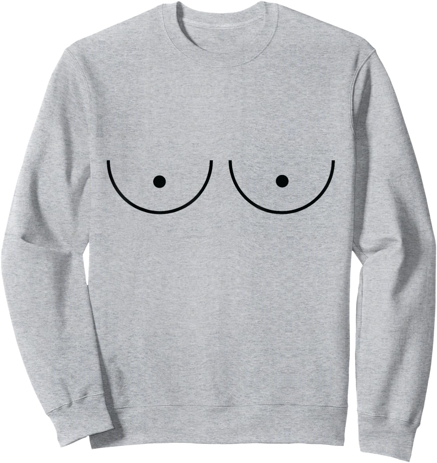 Cute Big Titty Graphic Sweatshirt - Sweatshirt | Ash