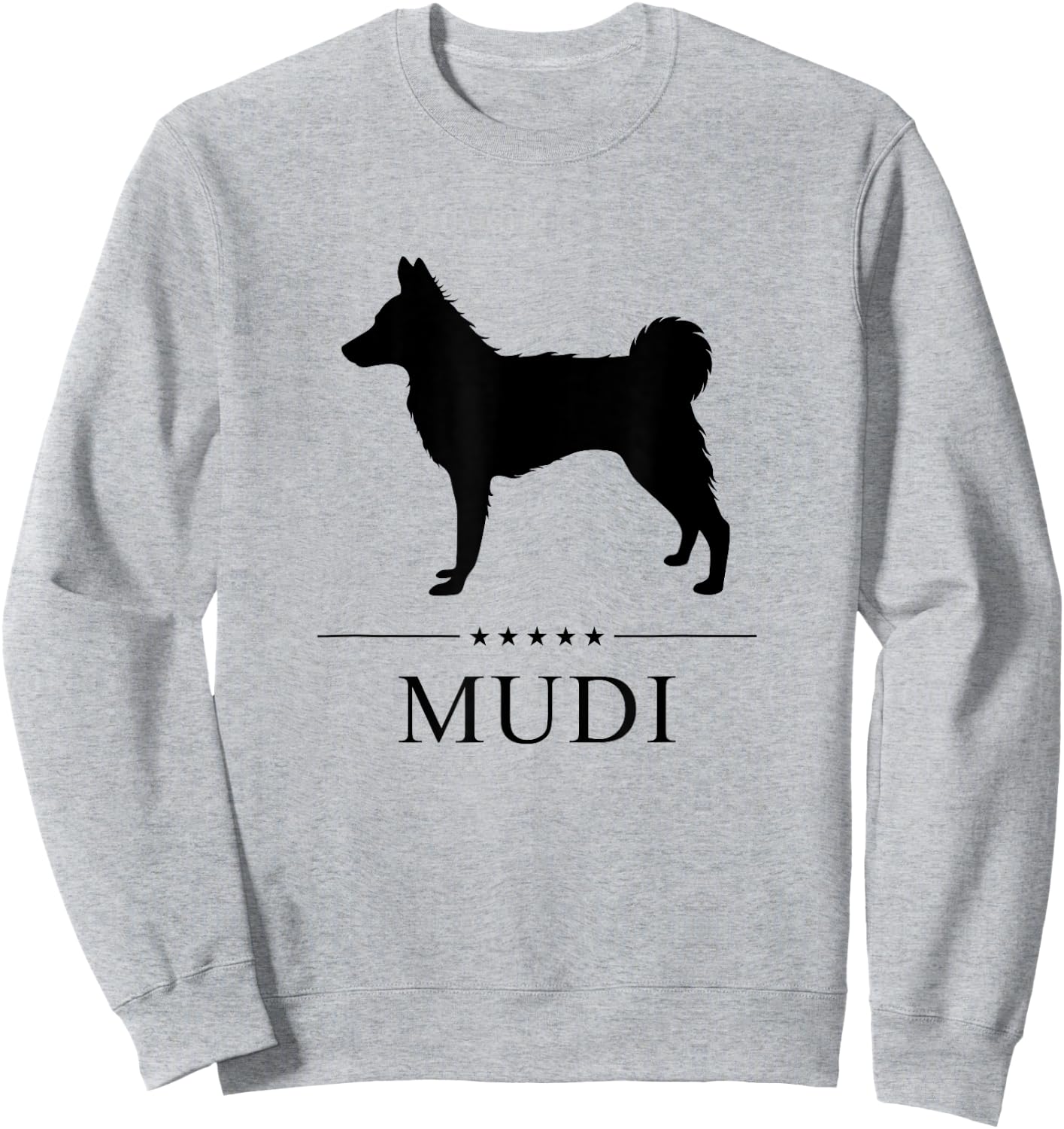 Mudi Dog Black Silhouette Sweatshirt - Sweatshirt | Ash