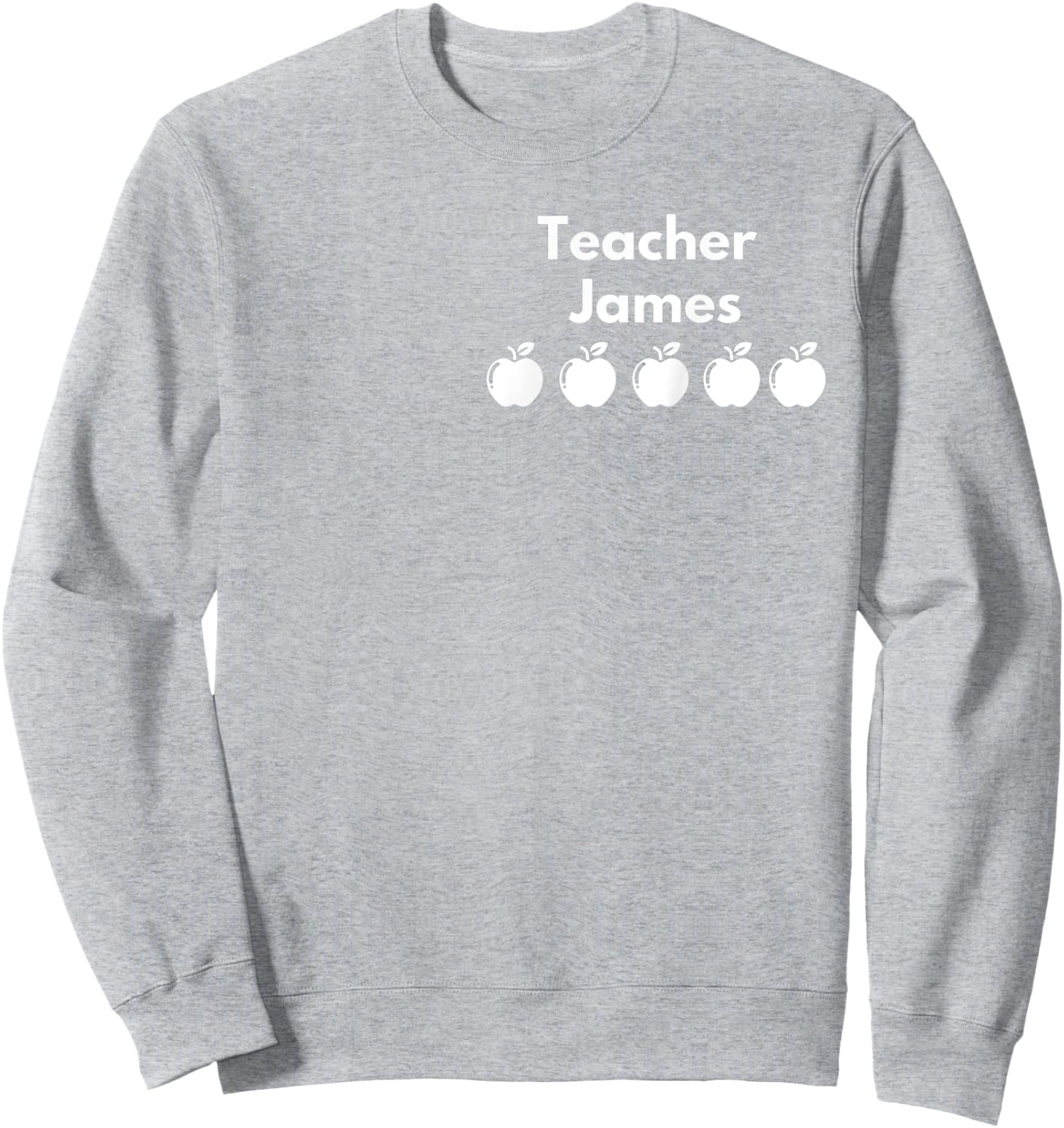VIPKID | Teacher James| 5 Apple Review Sweatshirt - Sweatshirt | Ash