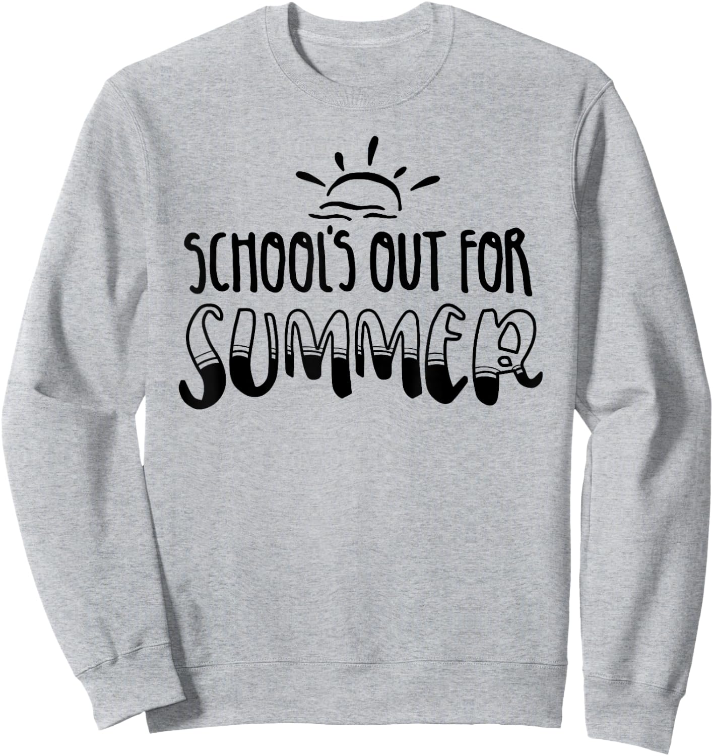 Retro Last Day Of School Schools Out For Summer Teacher Women Kids Sweatshirt - Sweatshirt | Ash