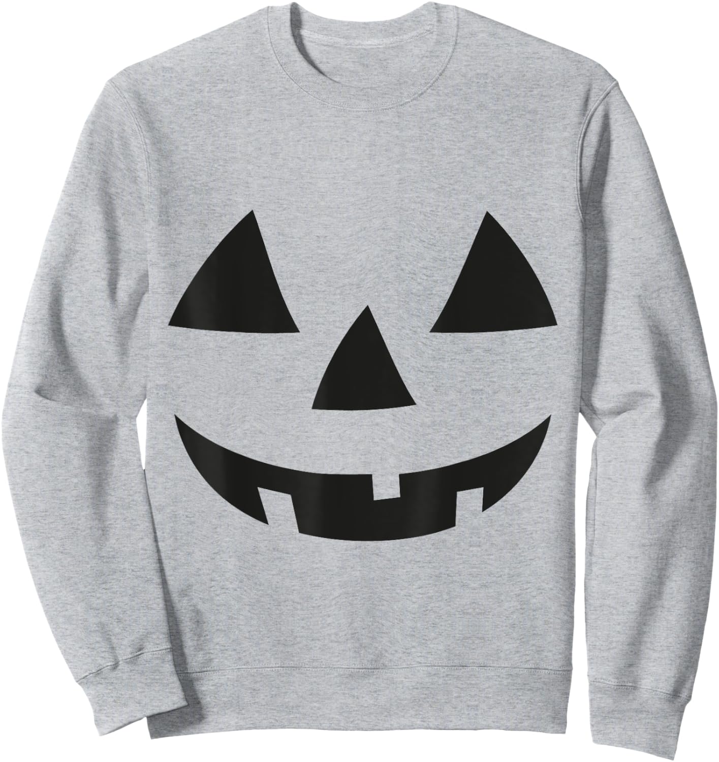 Jack O Lantern Pumpkin Face Funny Halloween Costume Spooky Sweatshirt - Sweatshirt | Ash