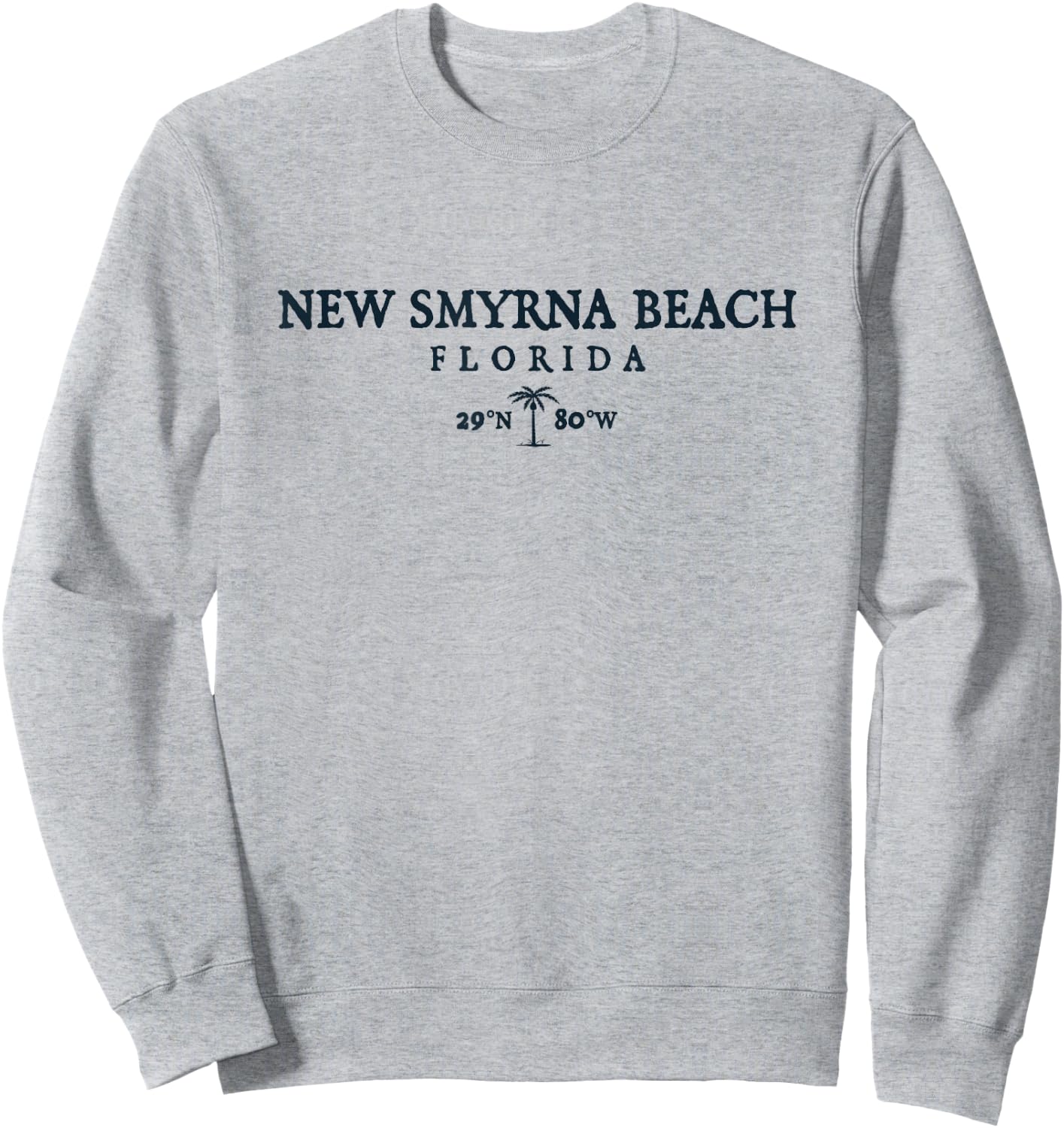 New Smyrna Beach Florida Palm Tree Surf Beach Gift Women Sweatshirt - Sweatshirt | Ash