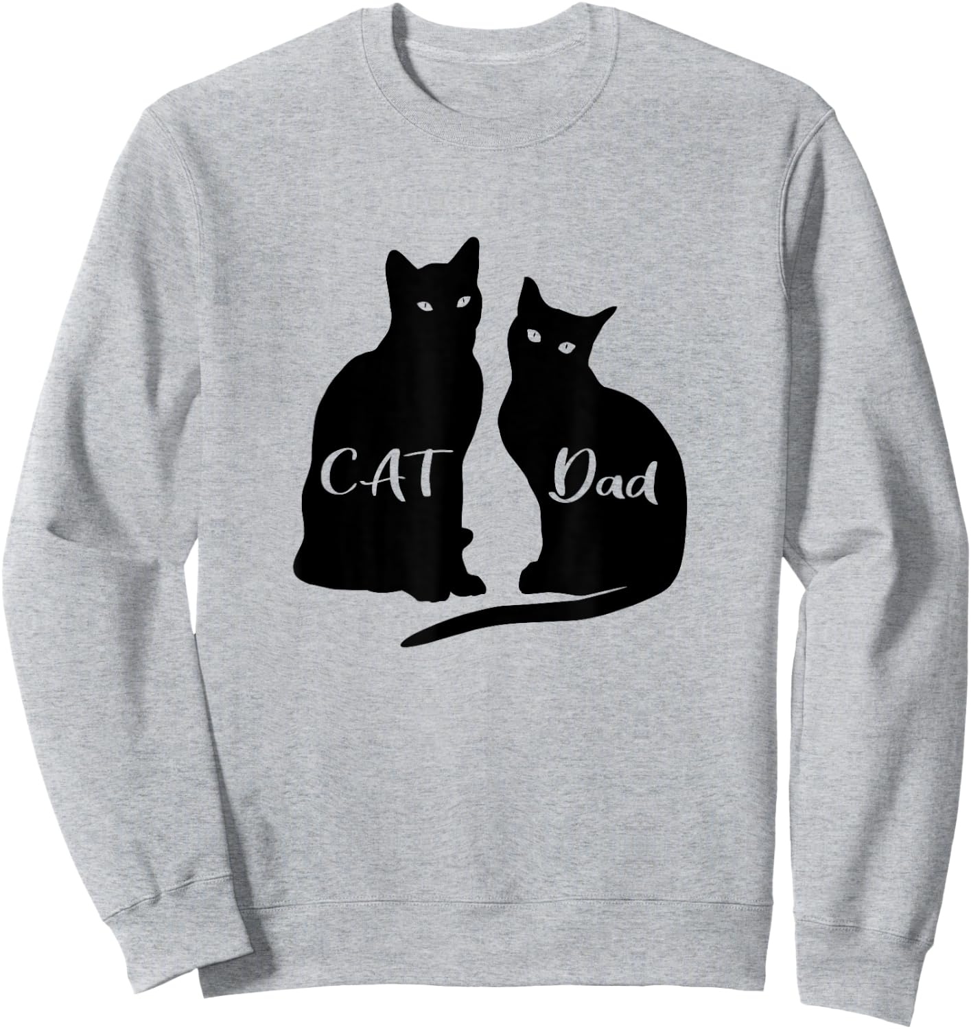Cat Dad Black Cat Animal Women Kids Sweatshirt - Sweatshirt | Ash