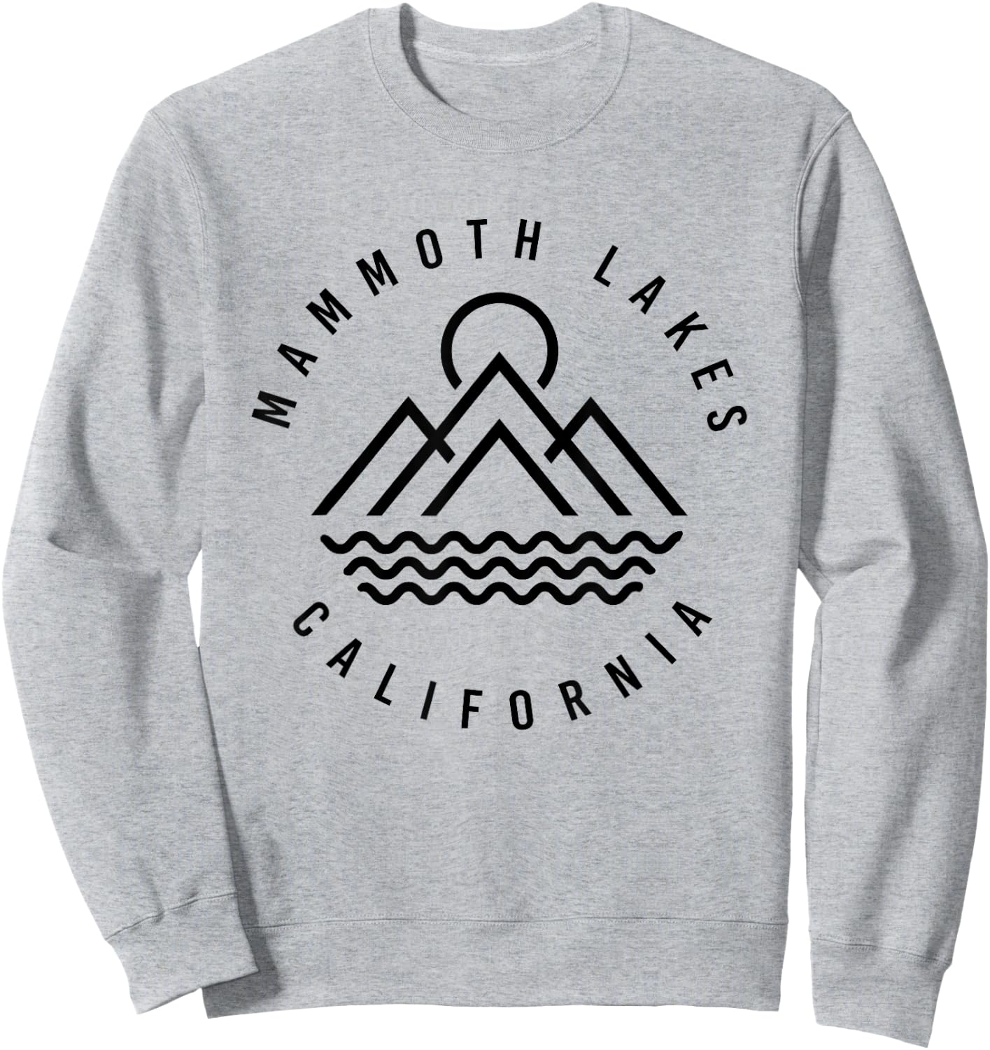 Mammoth Lakes Mountains California Hiking Outdoors Minimal Sweatshirt - Sweatshirt | Ash