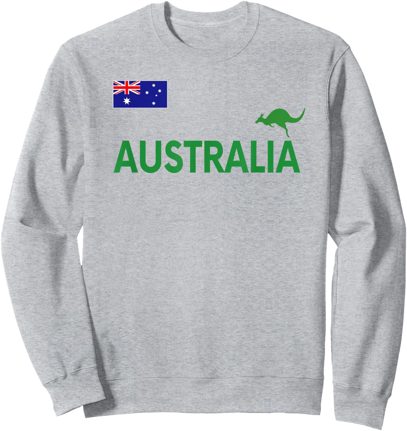 Australian Flag Kangaroo Soccer Rugby Football Swim Cheer Gift Sweatshirt - Sweatshirt | Ash