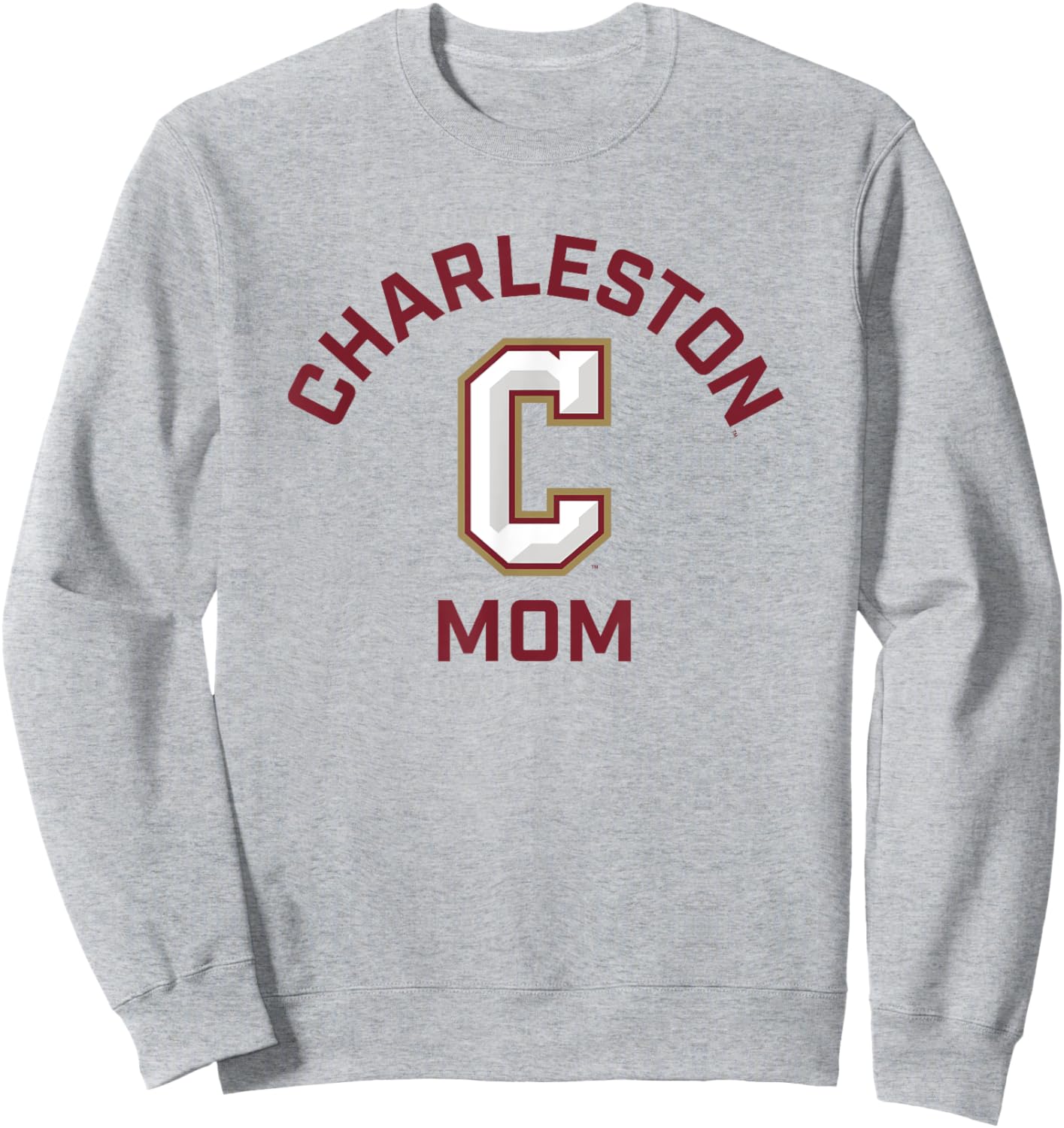 College of Charleston Cougars Arched Mom Sweatshirt - Sweatshirt | Ash