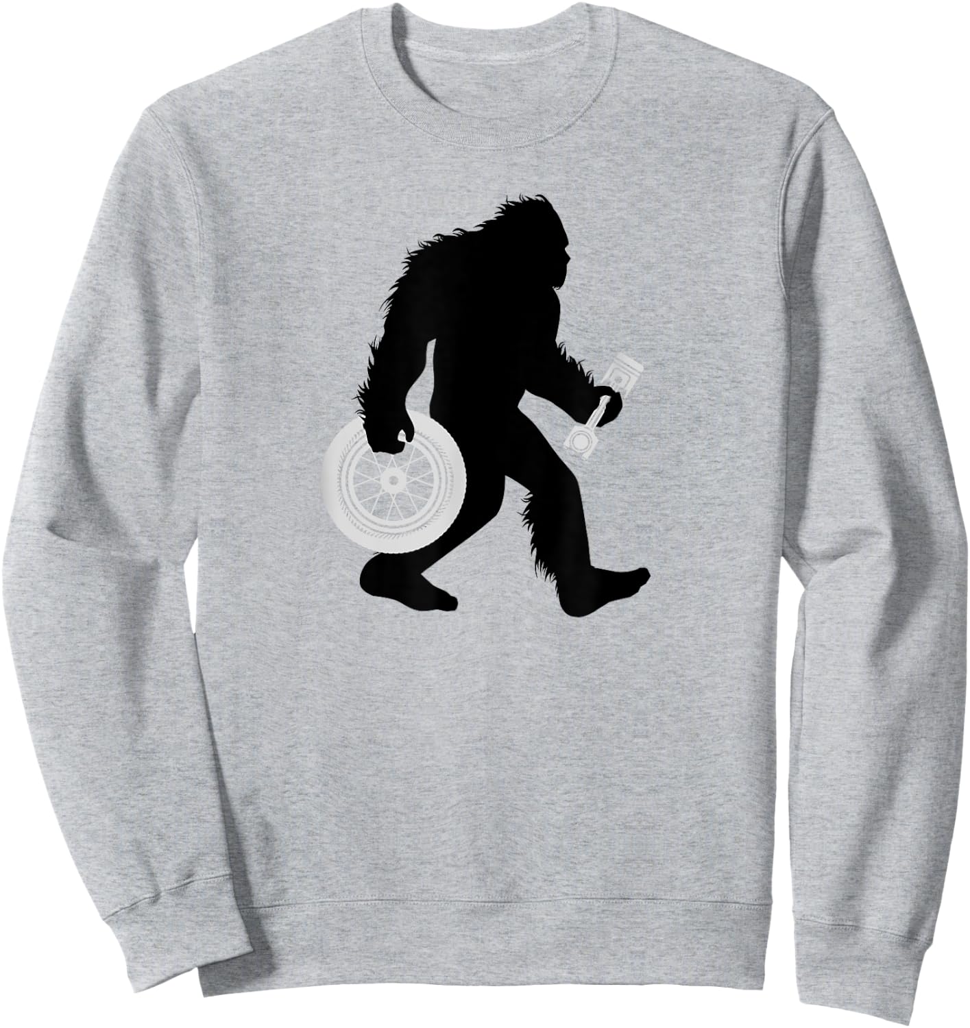 Bigfoot Mechanic Sasquatch Tire Technician Sweatshirt - Sweatshirt | Ash