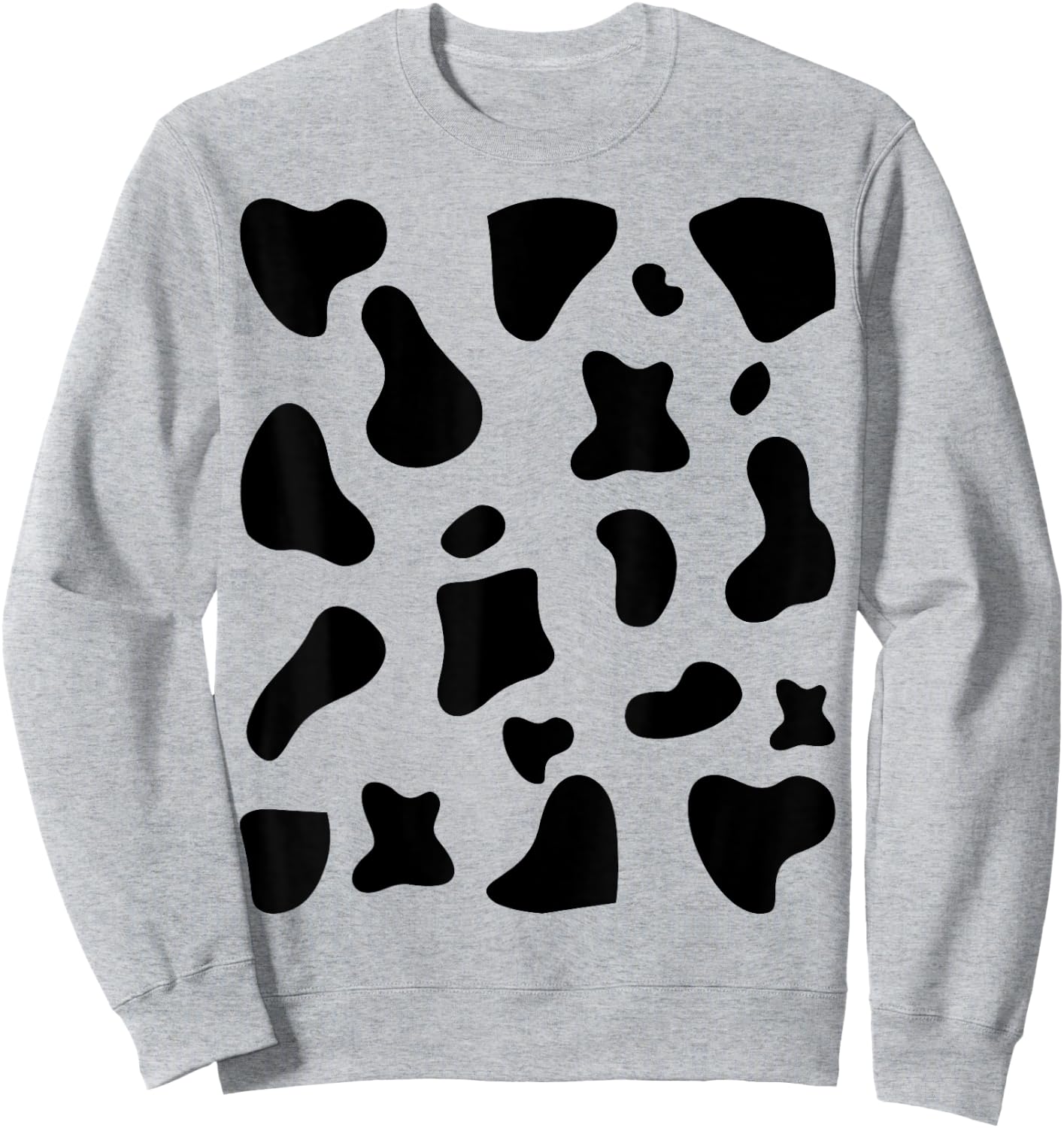 Cow Print Halloween Costume Cow Animal Sweatshirt - Sweatshirt | Ash