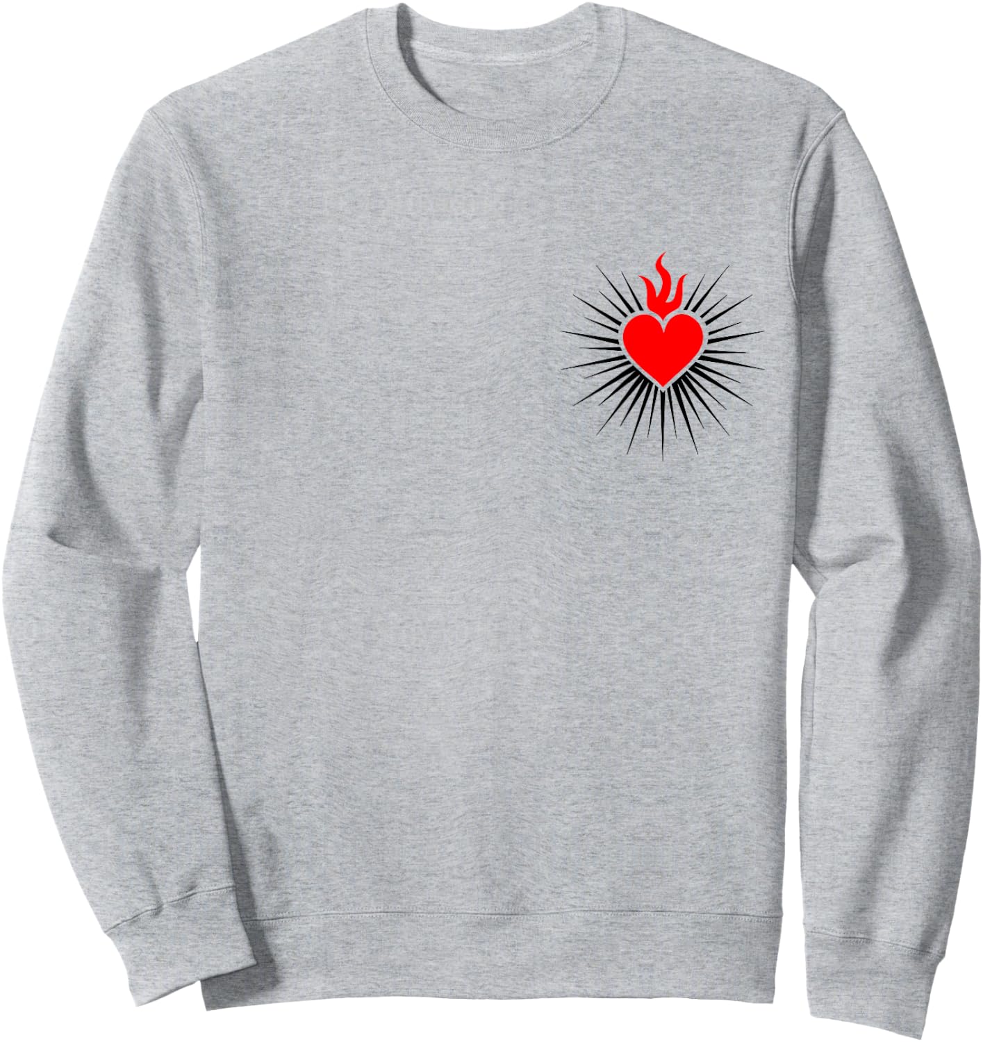 Sacred Heart Love Jesus Christ God Christian Church Religion Sweatshirt - Sweatshirt | Ash