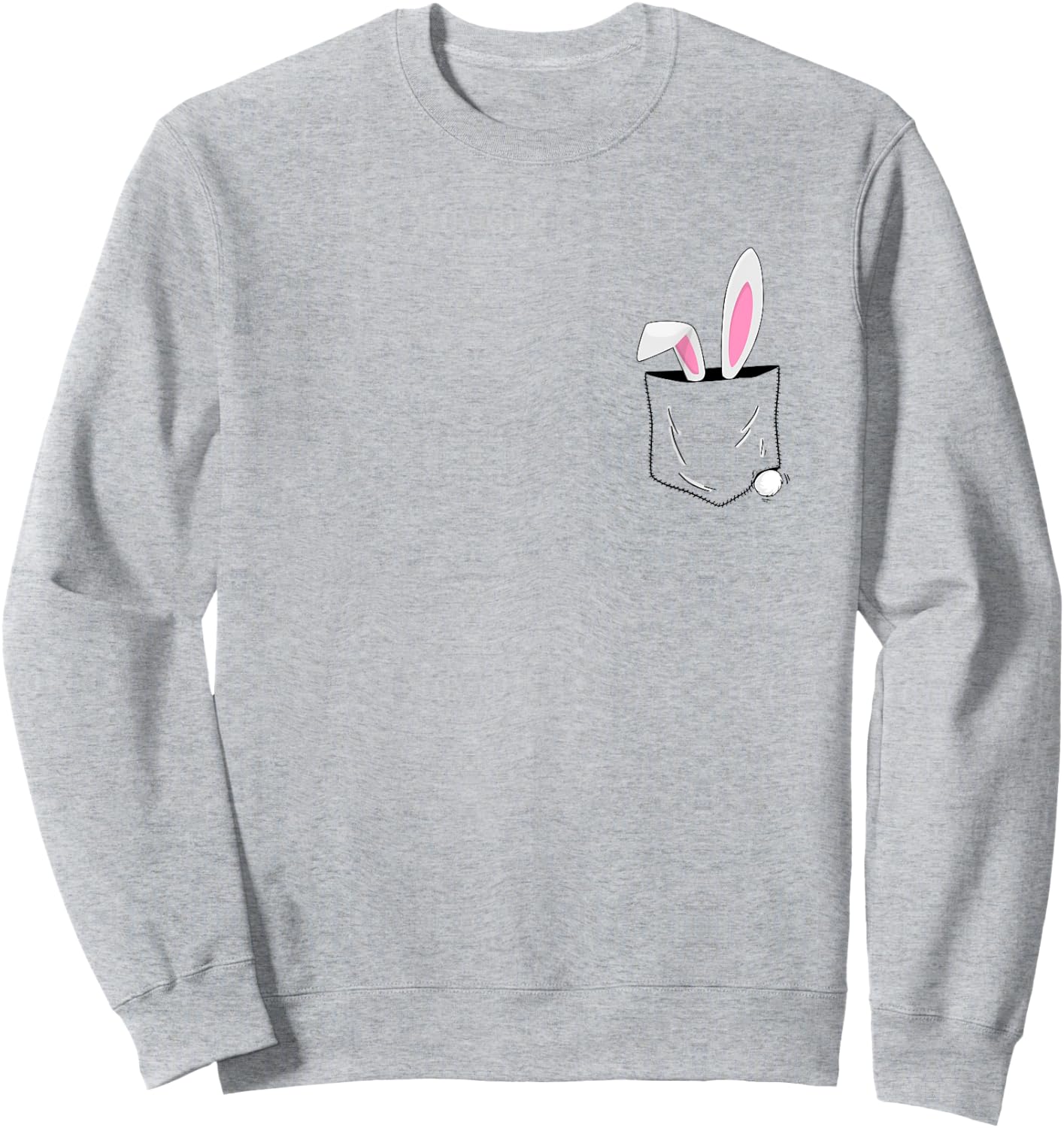 Easter bunny ears in pocket funny easter outfit for Easter Sweatshirt - Sweatshirt | Ash