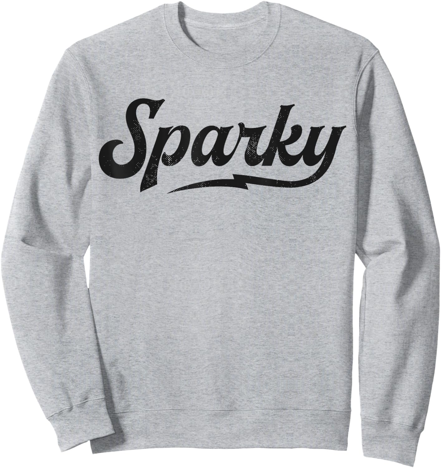 Sparky Electrician Funny Lineman Dad Retro Vintage Novelty Sweatshirt - Sweatshirt | Ash