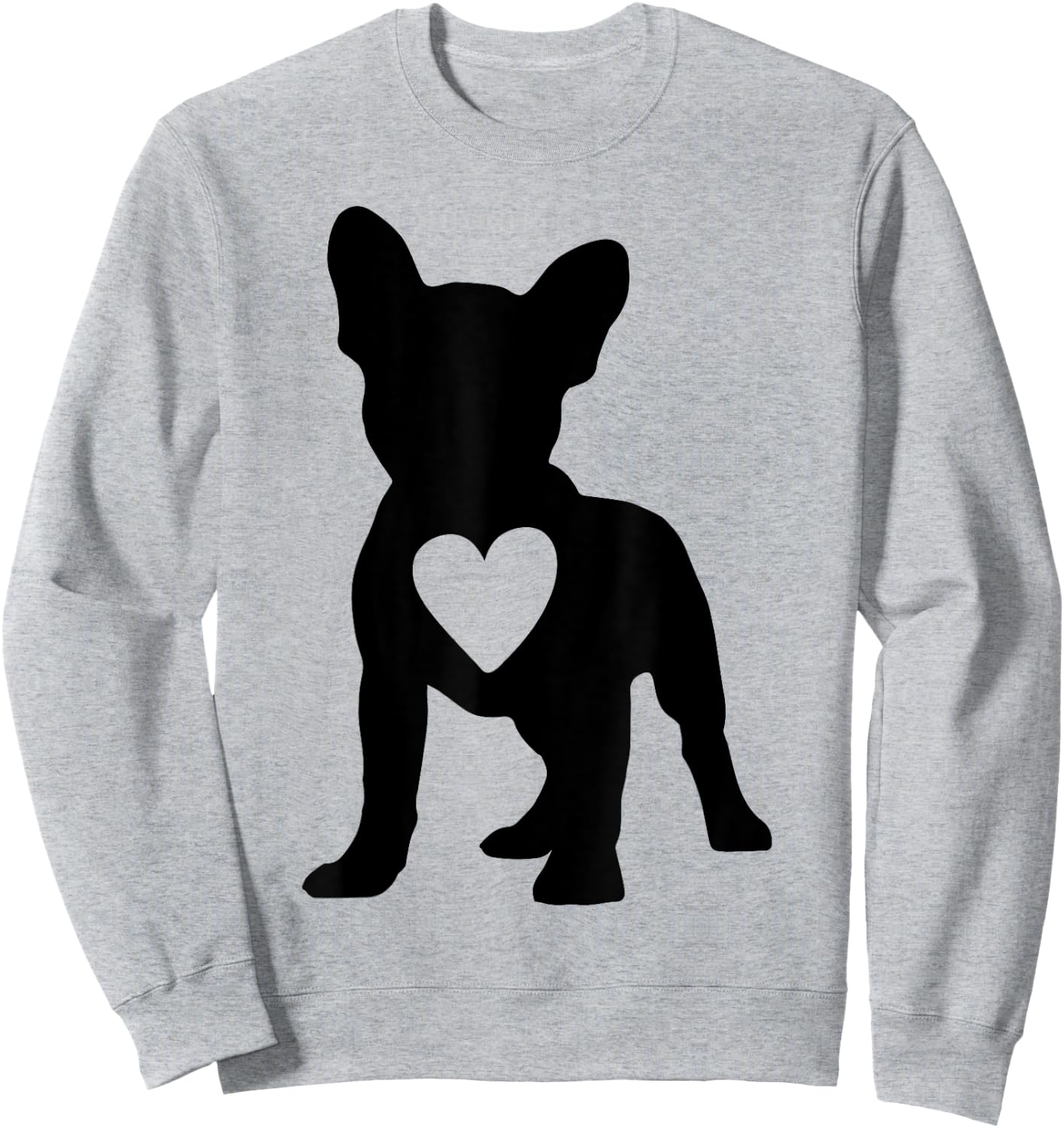 Love Frenchie Dogs Heart French Bulldog Dog Owner Men Women Sweatshirt - Sweatshirt | Ash