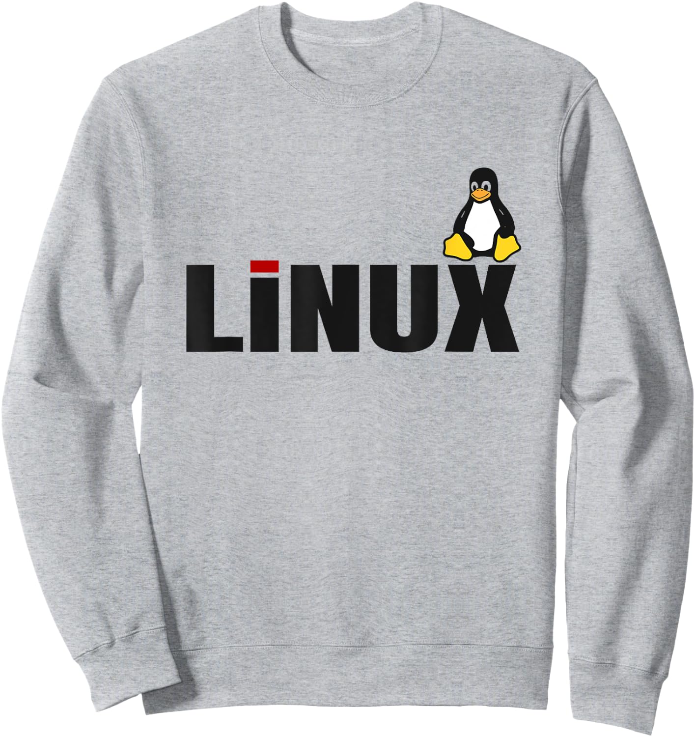Linux Tux lover tagline and Penguin Logo Open Source Os Sweatshirt - Sweatshirt | Ash