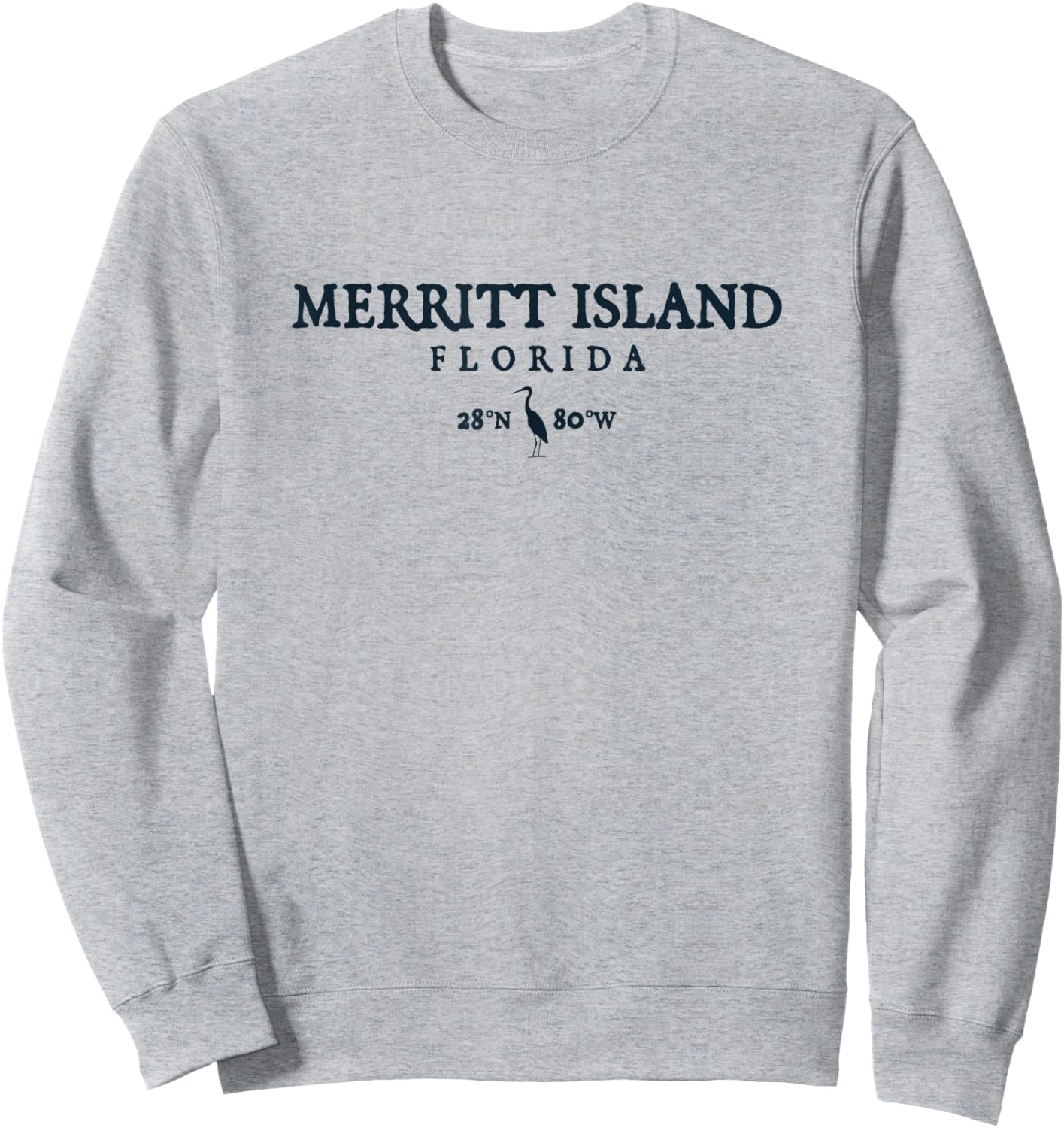 Merritt Island Florida Palm Tree Surf Beach Gift Men Women Sweatshirt - Sweatshirt | Ash