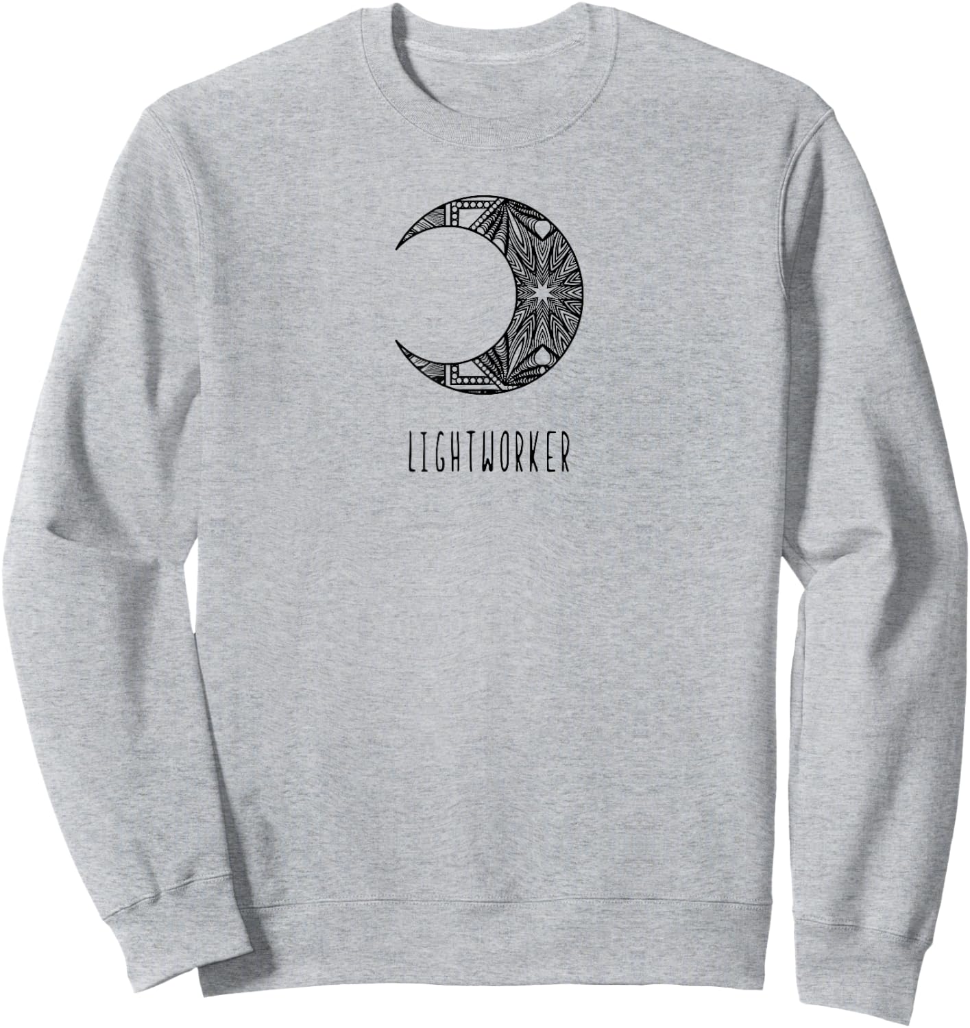 Lightworker energy healer new age mandala moon spiritual Sweatshirt - Sweatshirt | Ash
