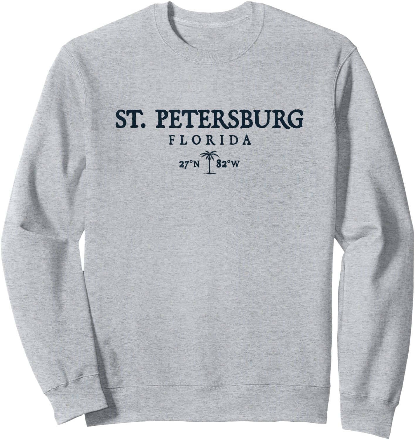 St. Petersburg Florida Palm Tree Surf Beach Gift Women Sweatshirt - Sweatshirt | Ash