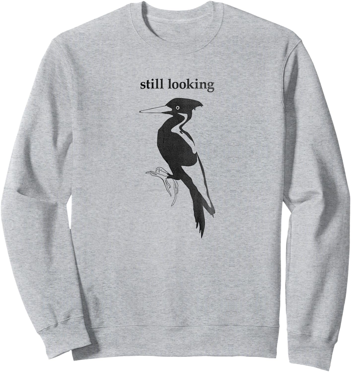 Ivory-Billed Woodpecker Extinct Bird Birdwatching Sweatshirt - Sweatshirt | Ash