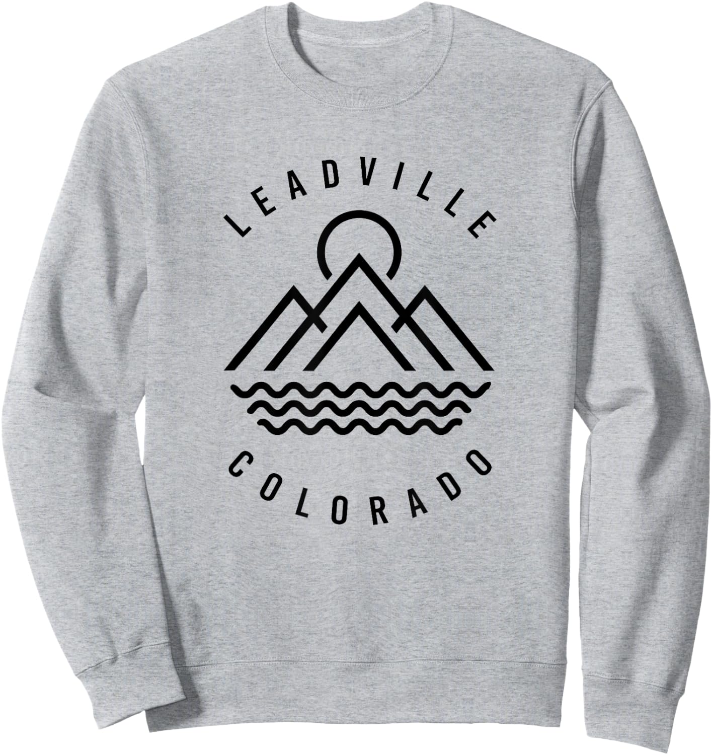 Leadville Mountains Colorado Hiking Outdoors Minimal Sweatshirt - Sweatshirt | Ash