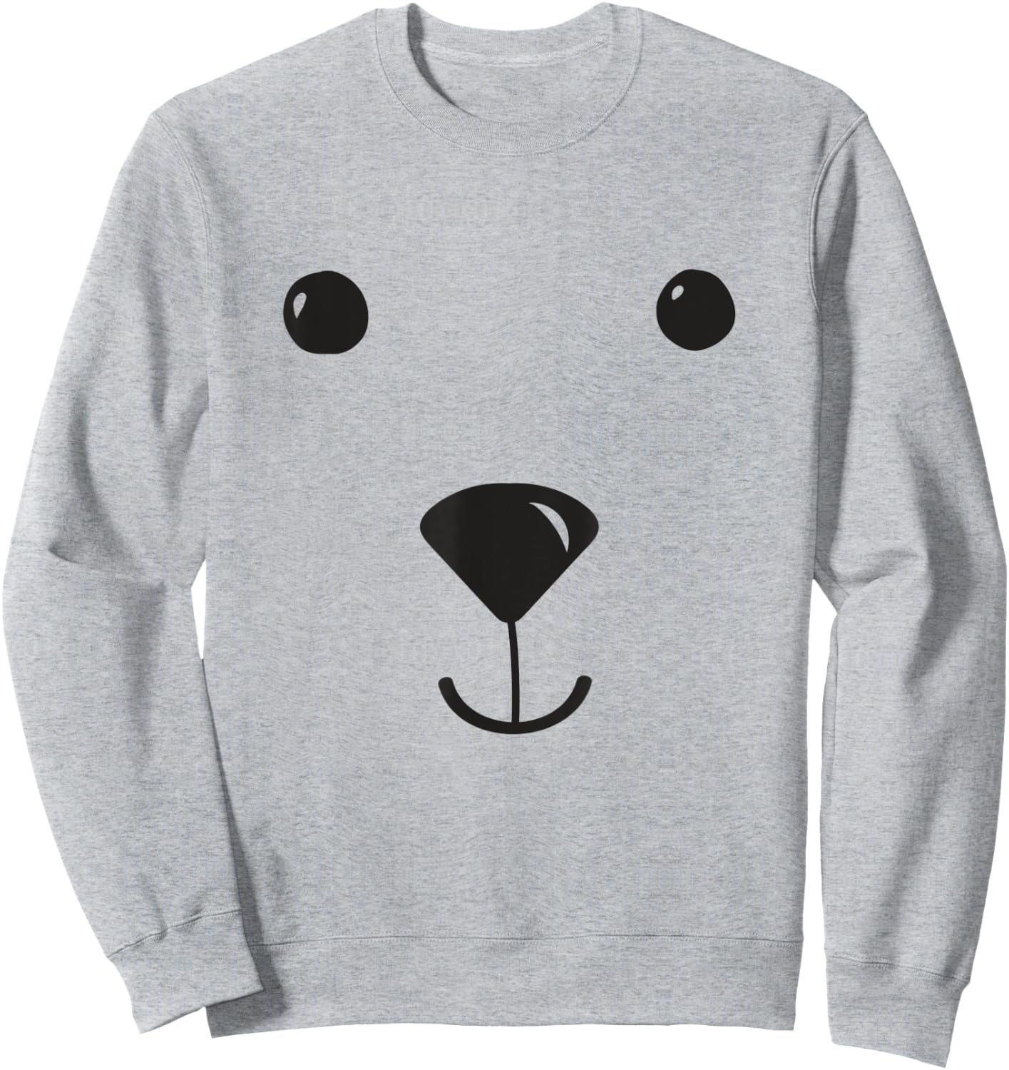 Polar Bear Kids Costume Bear Pajamas Face Zoo Polar Bear Sweatshirt - Sweatshirt | Ash