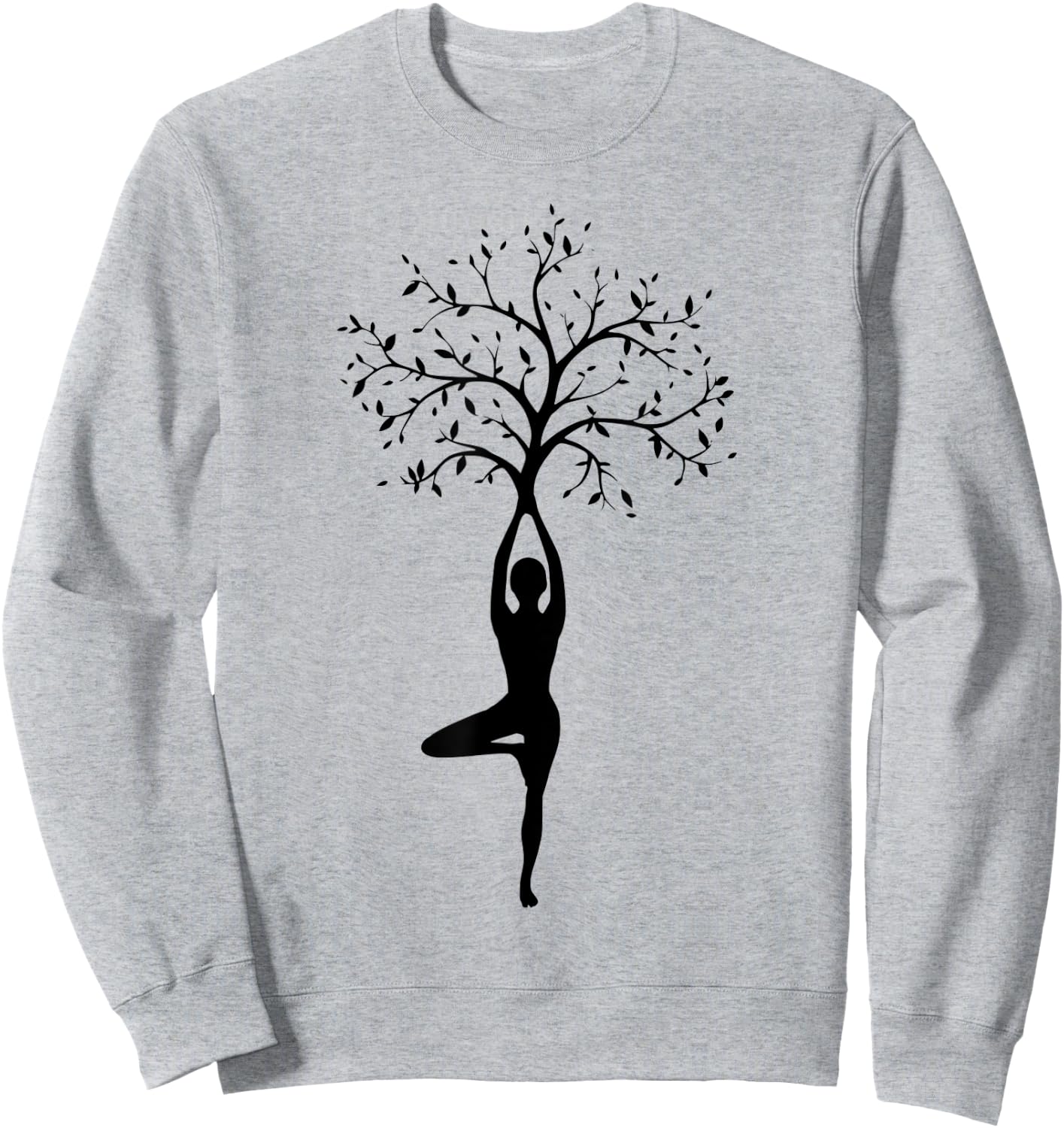 Yoga Tree Pose Essence Sweatshirt - Sweatshirt | Ash