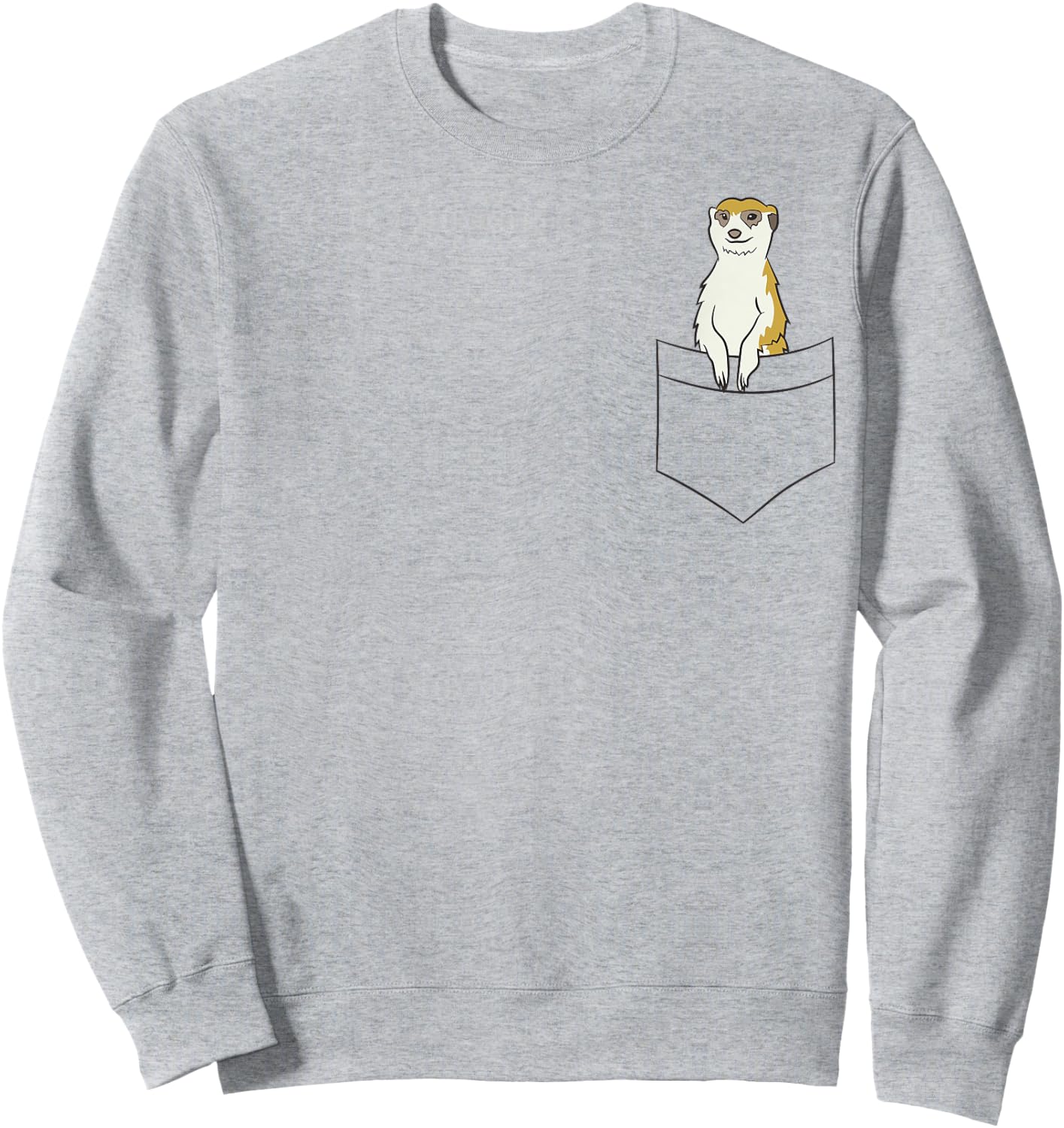 Funny Pocket Meerkat Funny Meerkat In A Pocket Sweatshirt - Sweatshirt | Ash