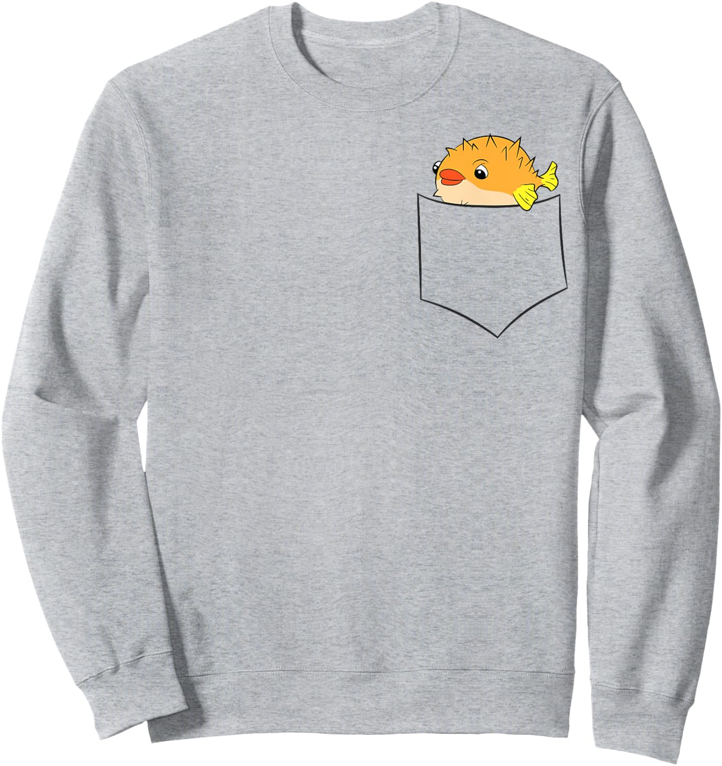 Pufferfish In The Pocket Love Pufferfish Pocket Pufferfish Sweatshirt - Sweatshirt | Ash