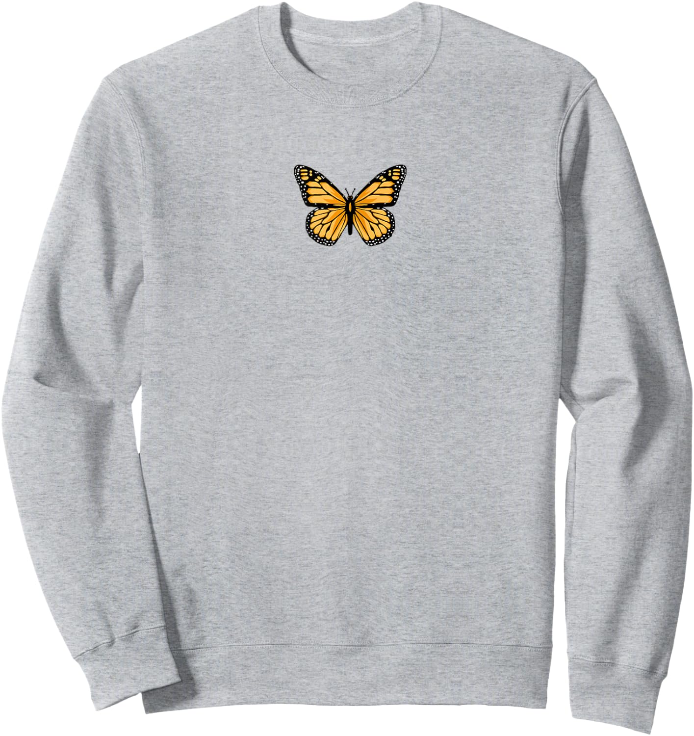 Classic Black and Orange Monarch Butterfly Icon Sweatshirt - Sweatshirt | Ash