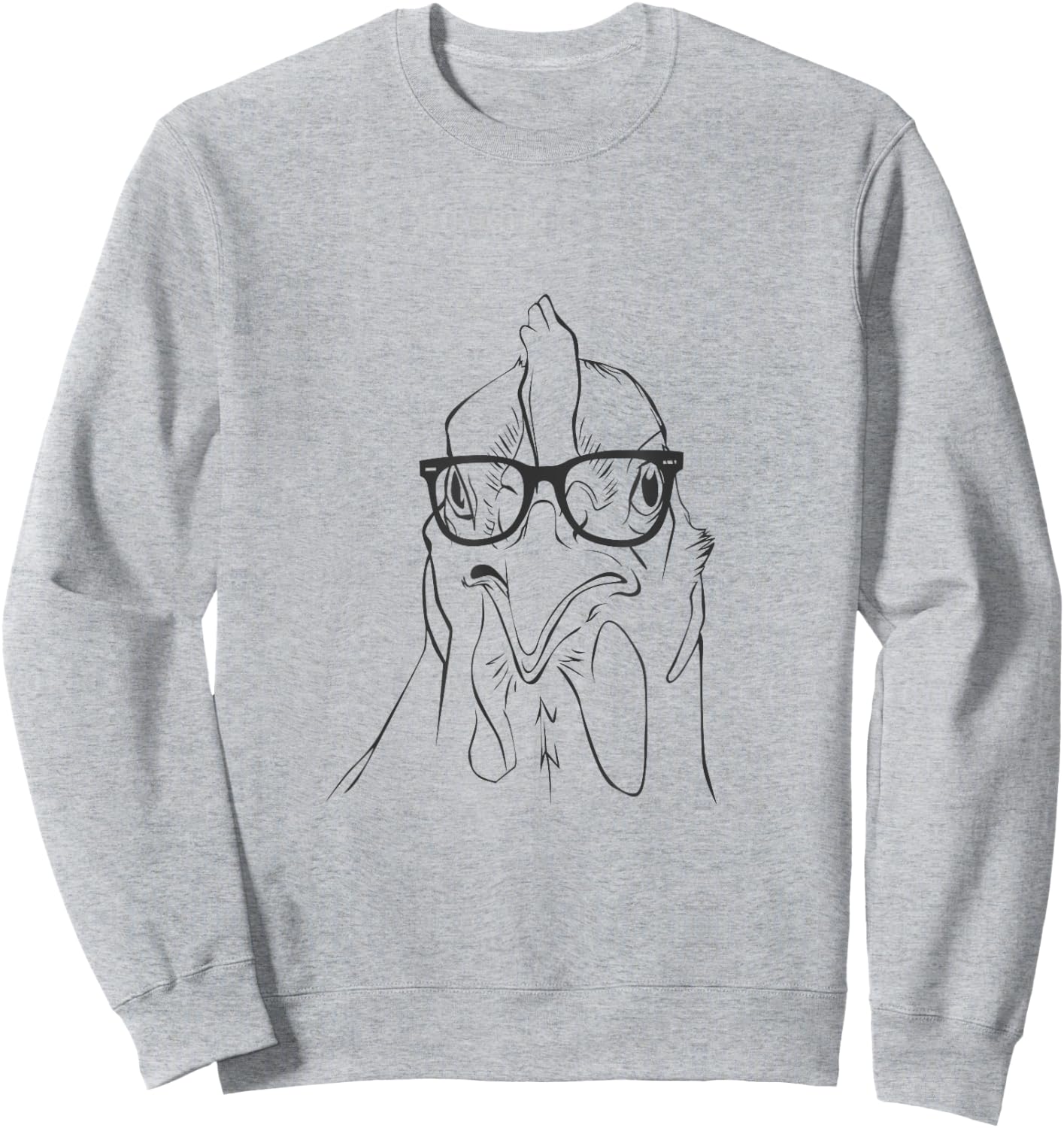 Vintage Hipster Chicken Spectacles Rooster Eye Glasses Gift Sweatshirt - Sweatshirt | Ash