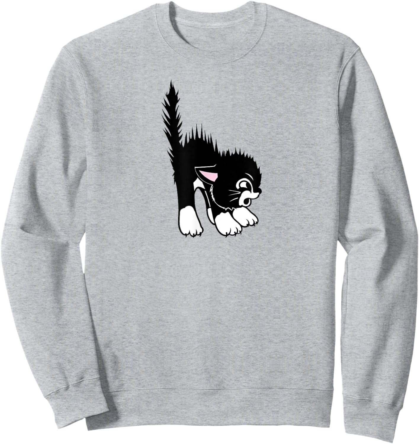 Disney Silly Symphonies More Kittens Scared Kitty Logo Sweatshirt - Sweatshirt | Ash