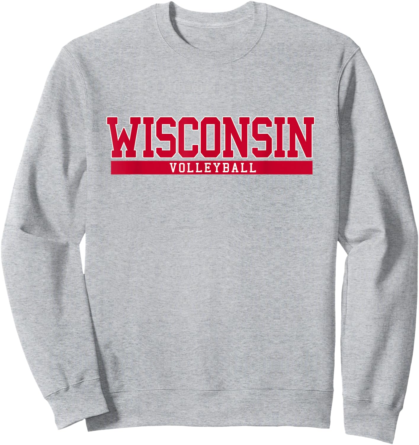 Wisconsin Volleyball Sweatshirt - Sweatshirt | Ash