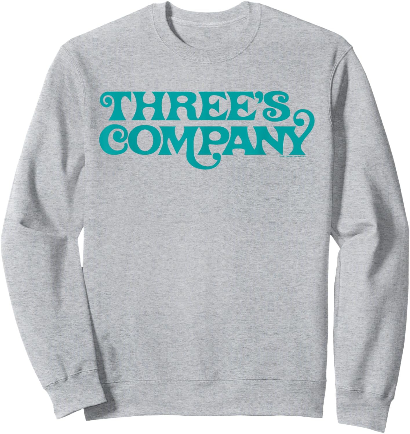 Three's Company Retro Sitcom Show Logo Sweatshirt - Sweatshirt | Ash
