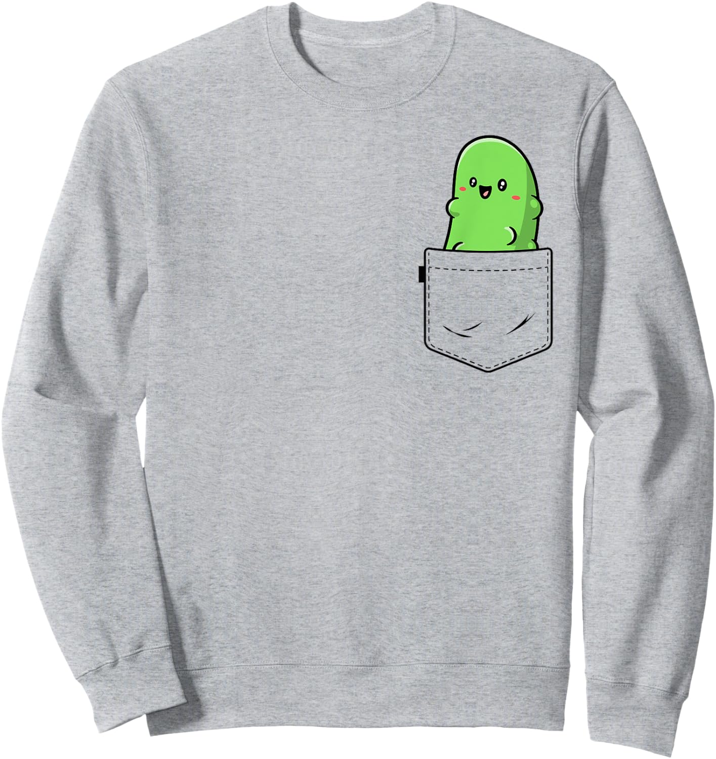 Pocket Pickle Funny Vegetable Cucumber Vegan Sweatshirt - Sweatshirt | Ash