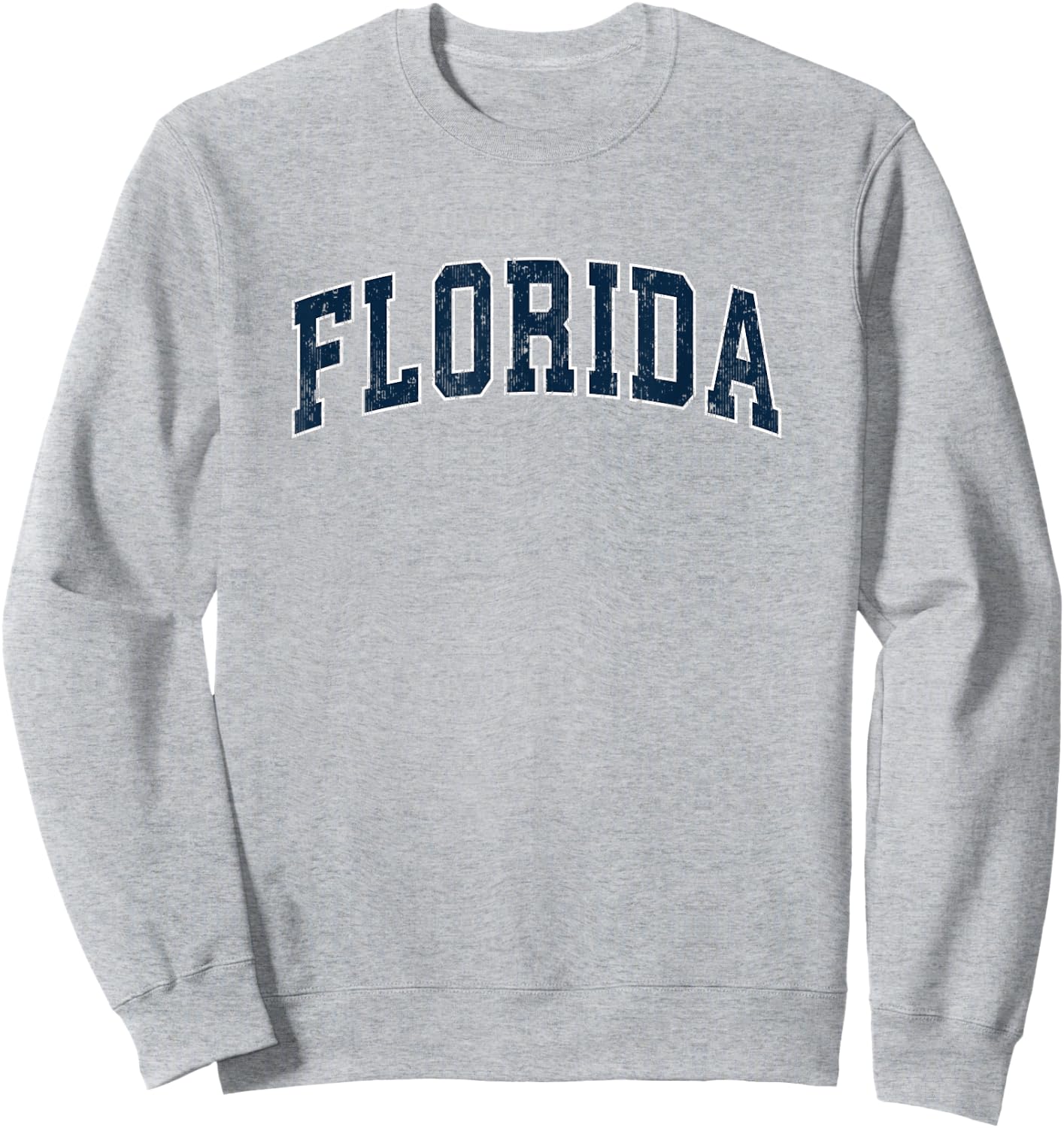 Florida FL Vintage Sports Design Navy Design Sweatshirt - Sweatshirt | Ash