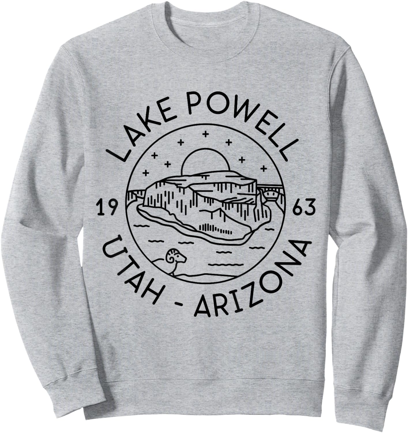 Lake Powell Reservoir 1963 Utah Arizona Sweatshirt - Sweatshirt | Ash