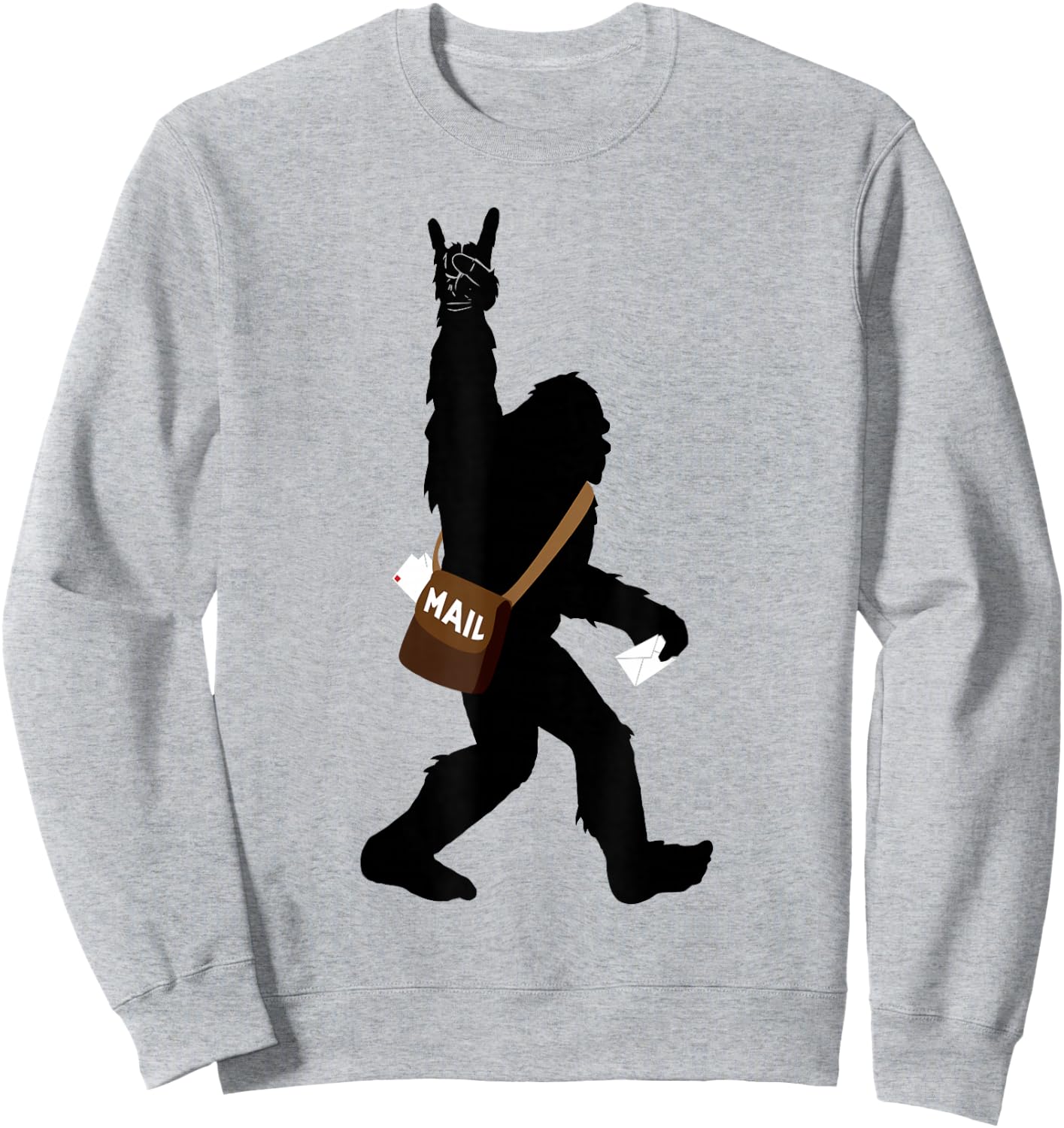 Funny Bigfoot Rock and Roll Rock On for US Postal Workers Sweatshirt - Sweatshirt | Ash