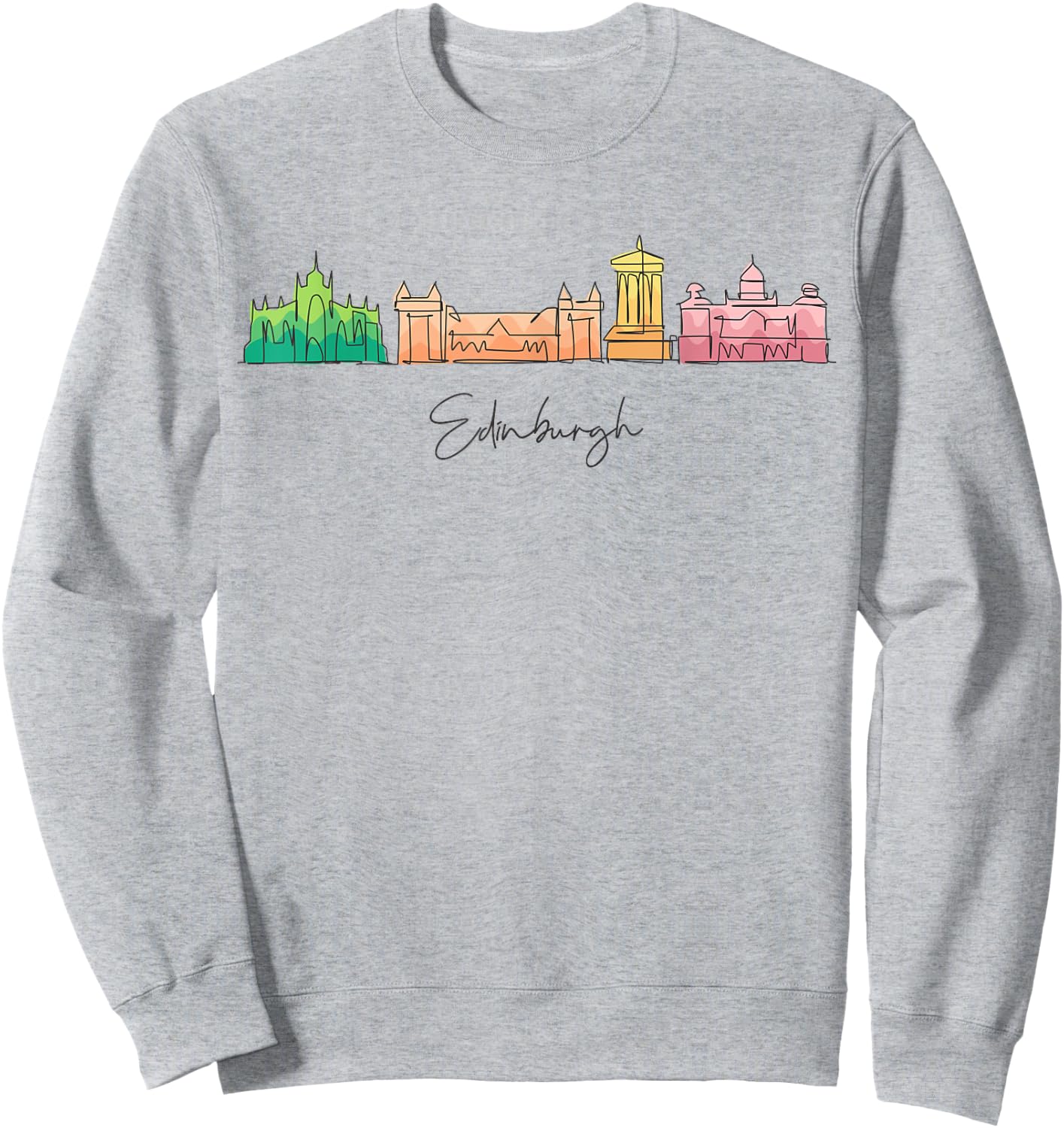 Travel Europe Scotland Edinburgh United Kingdom Vacation Sweatshirt - Sweatshirt | Ash